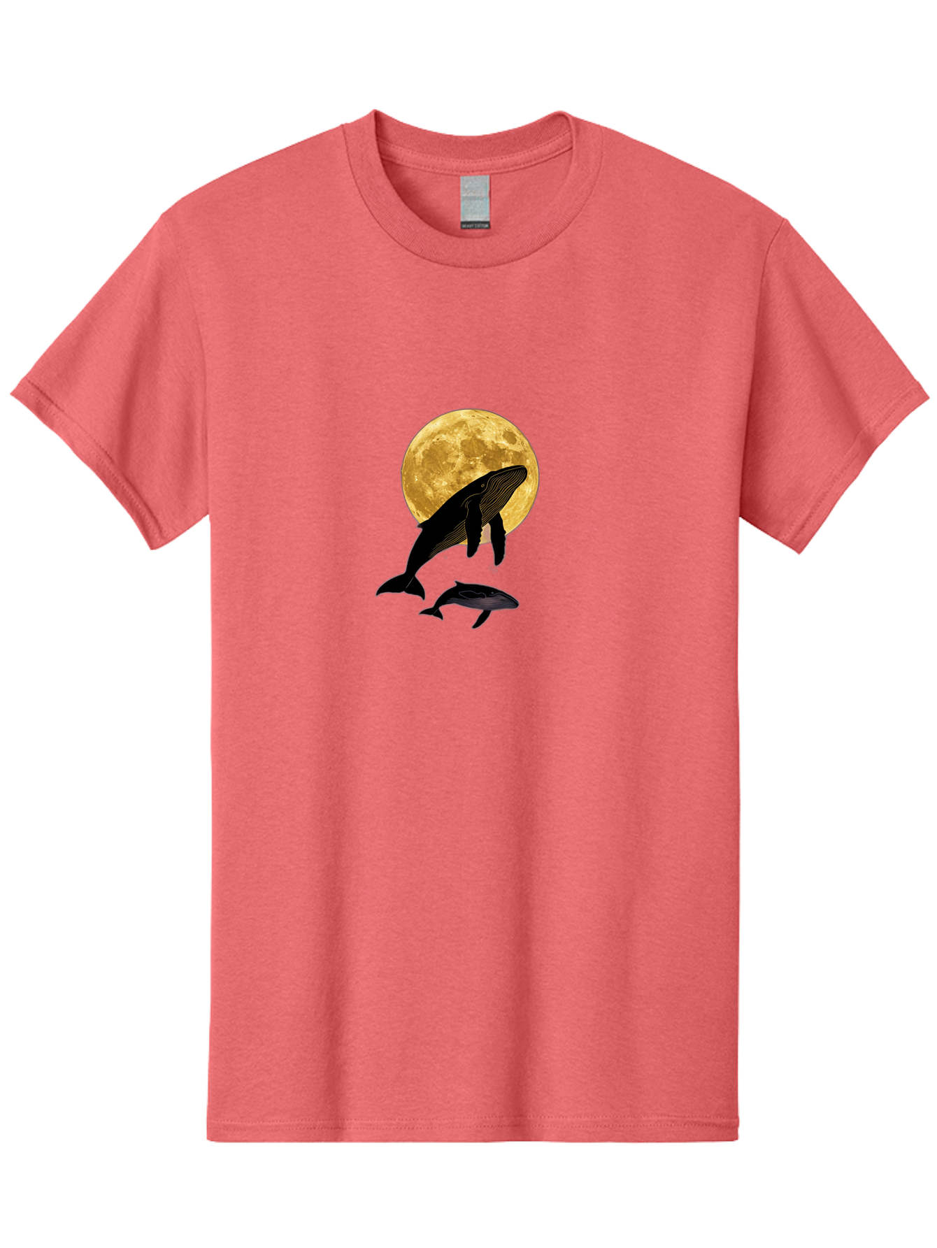 Whales-And-Moon-2 Men'S Graphic Tee, 100% Cotton, Comfortable Casual Summer Wear, Machine Washable, Vintage Camera, Old Camera, Antique Camera, Black Camera, Classic Photography, Photography Equipment, Nostalgic Device, Film Camera, Camera Art Baj304