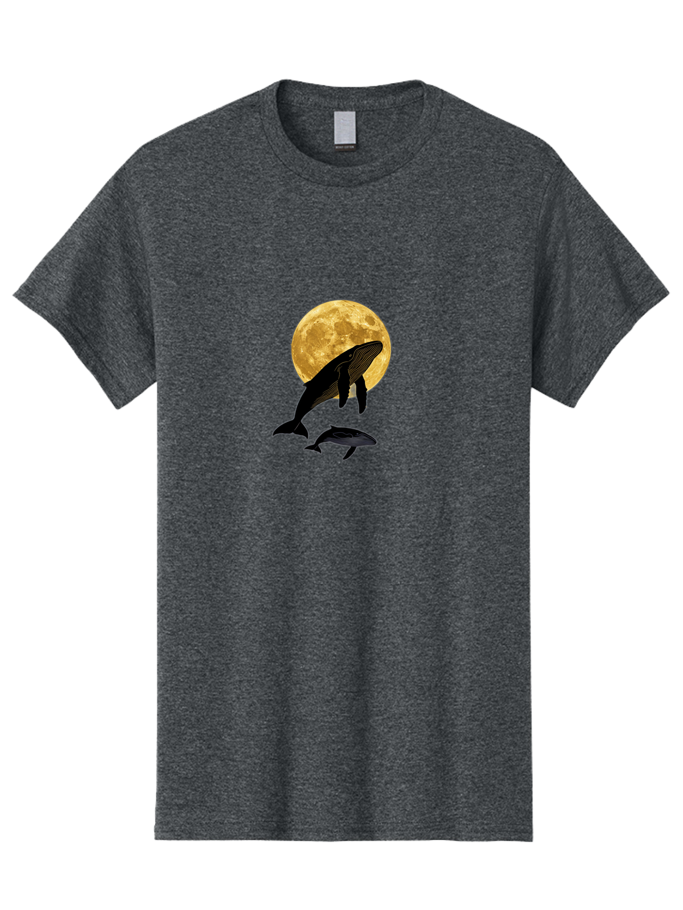 Whales-And-Moon-2 Men'S Graphic Tee, 100% Cotton, Comfortable Casual Summer Wear, Machine Washable, Vintage Camera, Old Camera, Antique Camera, Black Camera, Classic Photography, Photography Equipment, Nostalgic Device, Film Camera, Camera Art Baj304