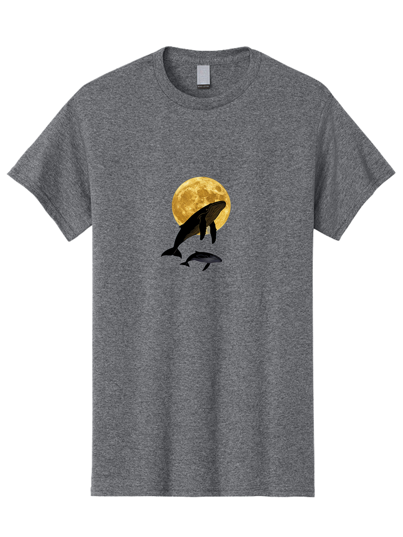 Whales-And-Moon-2 Men'S Graphic Tee, 100% Cotton, Comfortable Casual Summer Wear, Machine Washable, Vintage Camera, Old Camera, Antique Camera, Black Camera, Classic Photography, Photography Equipment, Nostalgic Device, Film Camera, Camera Art Baj304