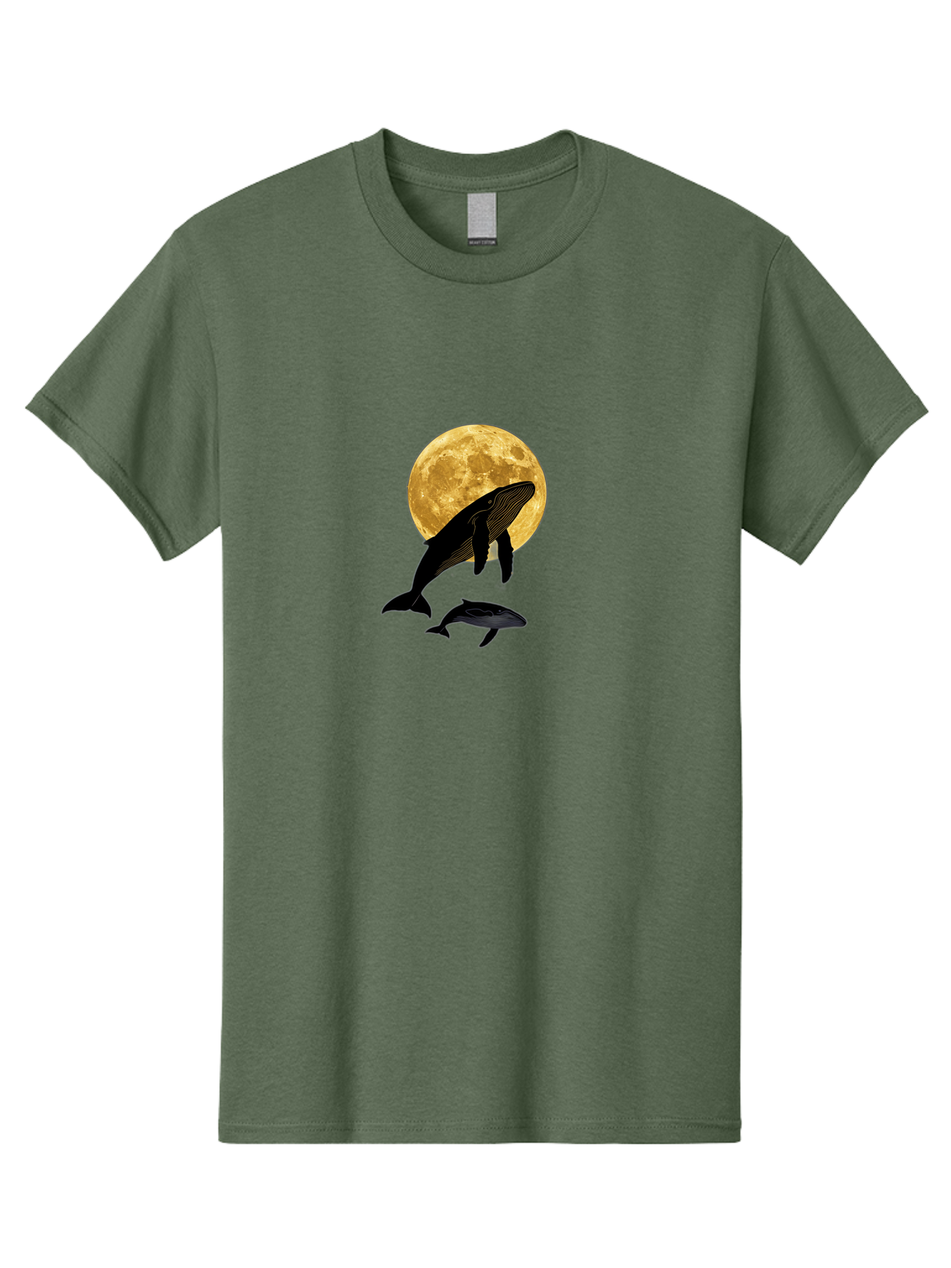 Whales-And-Moon-2 Men'S Graphic Tee, 100% Cotton, Comfortable Casual Summer Wear, Machine Washable, Vintage Camera, Old Camera, Antique Camera, Black Camera, Classic Photography, Photography Equipment, Nostalgic Device, Film Camera, Camera Art Baj304