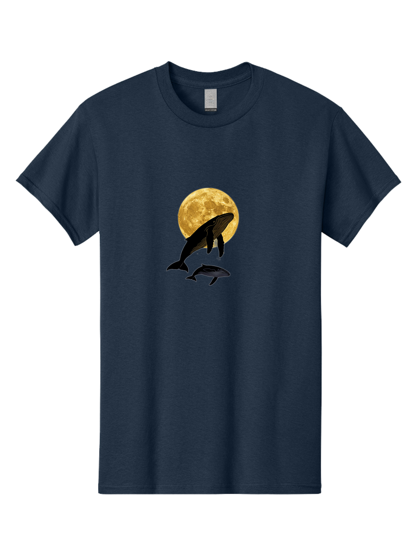 Whales-And-Moon-2 Men'S Graphic Tee, 100% Cotton, Comfortable Casual Summer Wear, Machine Washable, Vintage Camera, Old Camera, Antique Camera, Black Camera, Classic Photography, Photography Equipment, Nostalgic Device, Film Camera, Camera Art Baj304