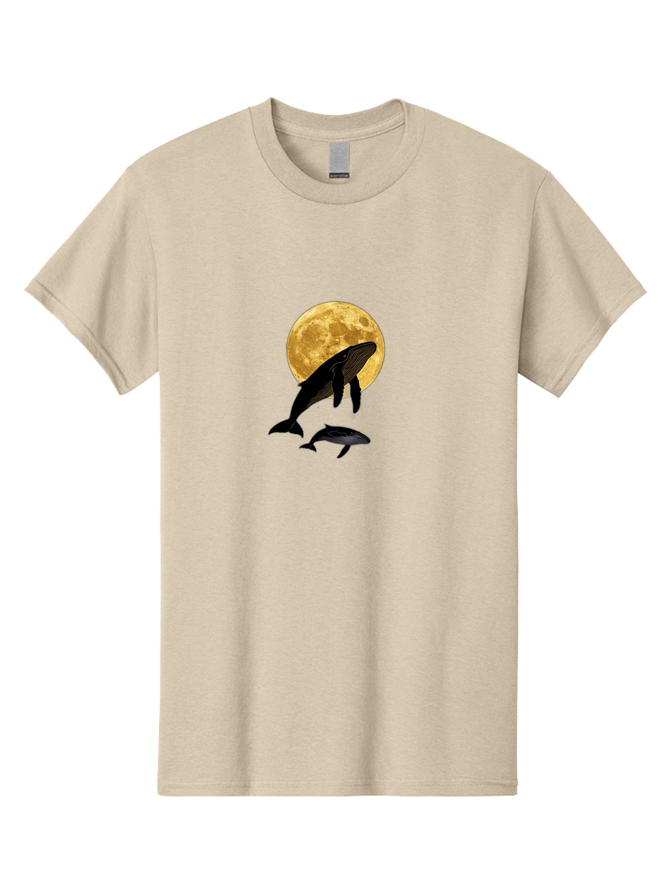 Whales-And-Moon-2 Men'S Graphic Tee, 100% Cotton, Comfortable Casual Summer Wear, Machine Washable, Vintage Camera, Old Camera, Antique Camera, Black Camera, Classic Photography, Photography Equipment, Nostalgic Device, Film Camera, Camera Art Baj304