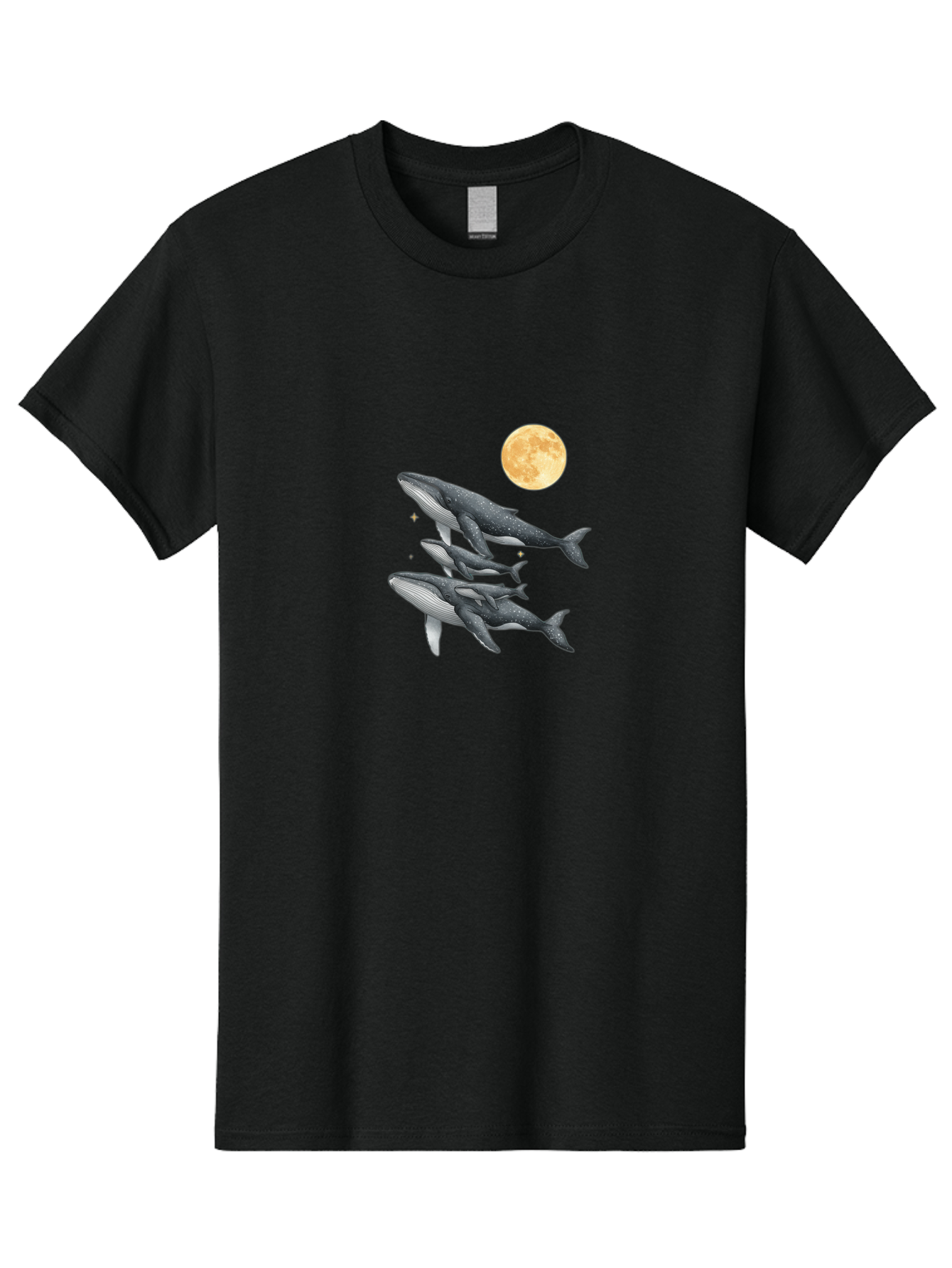 Whales-Under-Full-Moon Men'S Graphic Tee, 100% Cotton, Comfortable Casual Summer Wear, Machine Washable, Vintage Camera, Old Camera, Antique Camera, Black Camera, Classic Photography, Photography Equipment, Nostalgic Device, Film Camera, Baj306