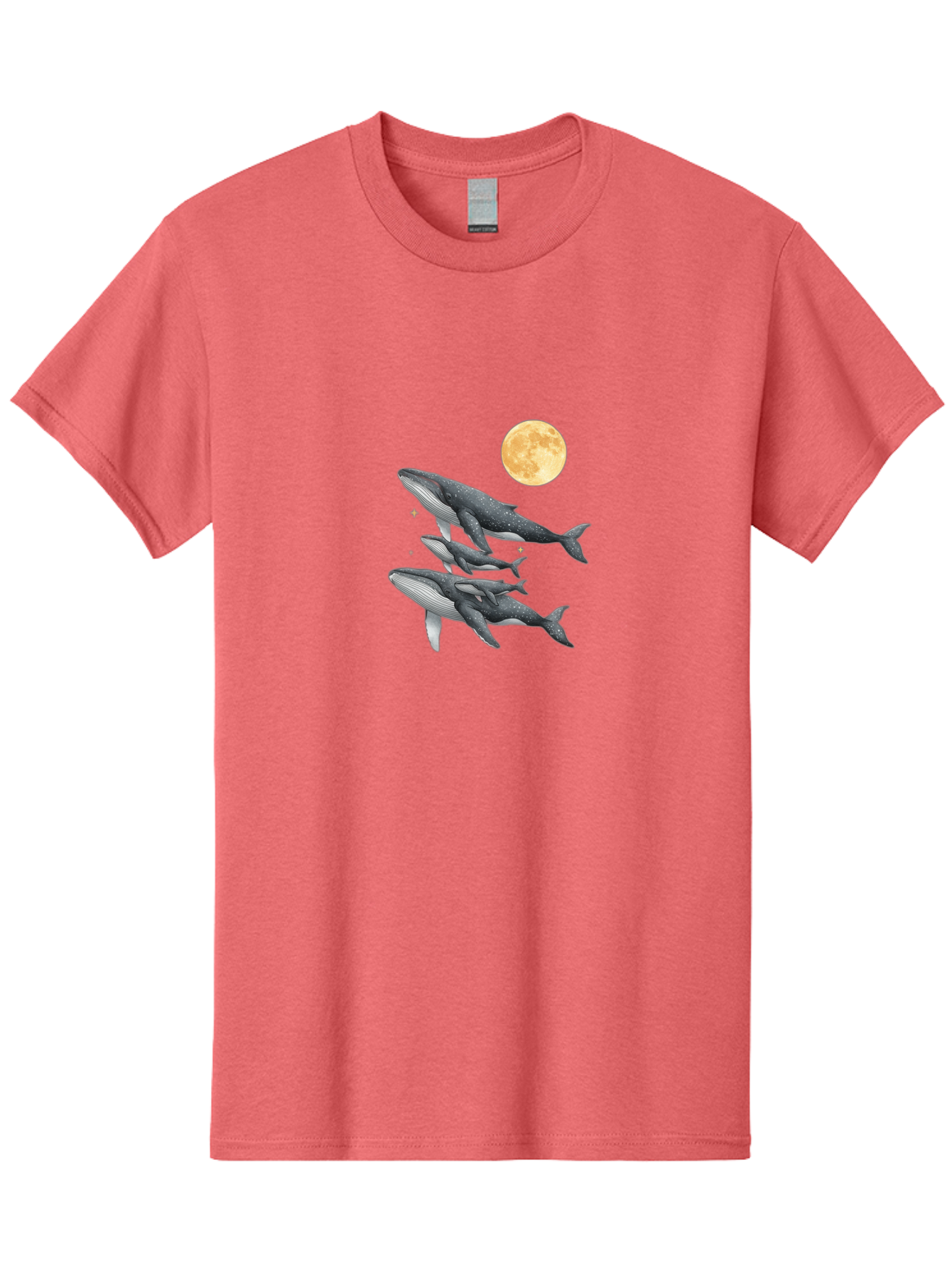 Whales-Under-Full-Moon Men'S Graphic Tee, 100% Cotton, Comfortable Casual Summer Wear, Machine Washable, Vintage Camera, Old Camera, Antique Camera, Black Camera, Classic Photography, Photography Equipment, Nostalgic Device, Film Camera, Baj306