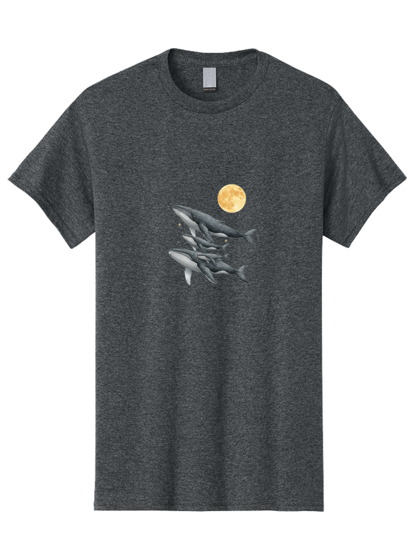 Whales-Under-Full-Moon Men'S Graphic Tee, 100% Cotton, Comfortable Casual Summer Wear, Machine Washable, Vintage Camera, Old Camera, Antique Camera, Black Camera, Classic Photography, Photography Equipment, Nostalgic Device, Film Camera, Baj306