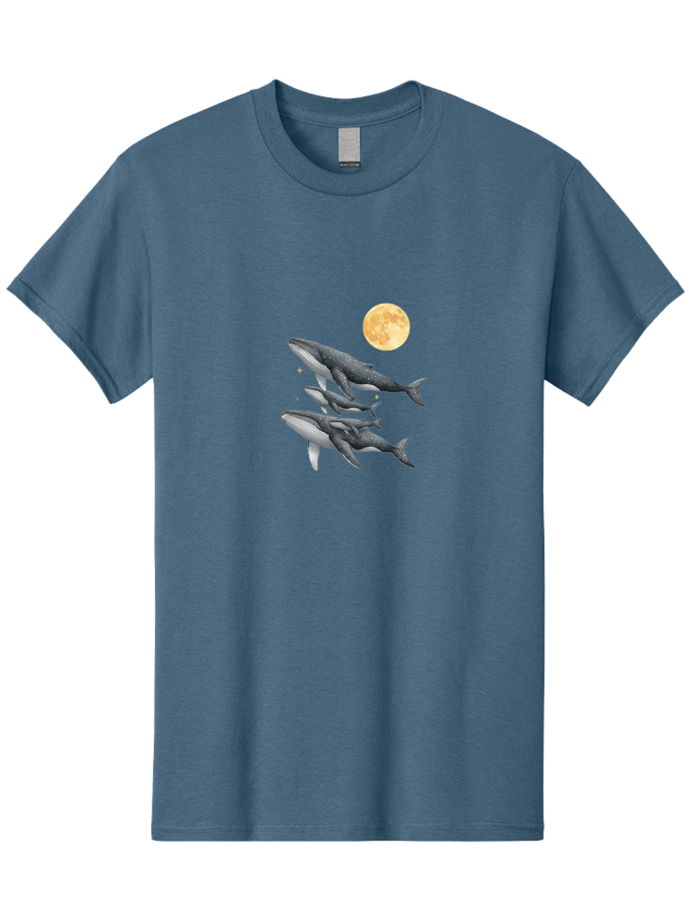 Whales-Under-Full-Moon Men'S Graphic Tee, 100% Cotton, Comfortable Casual Summer Wear, Machine Washable, Vintage Camera, Old Camera, Antique Camera, Black Camera, Classic Photography, Photography Equipment, Nostalgic Device, Film Camera, Baj306