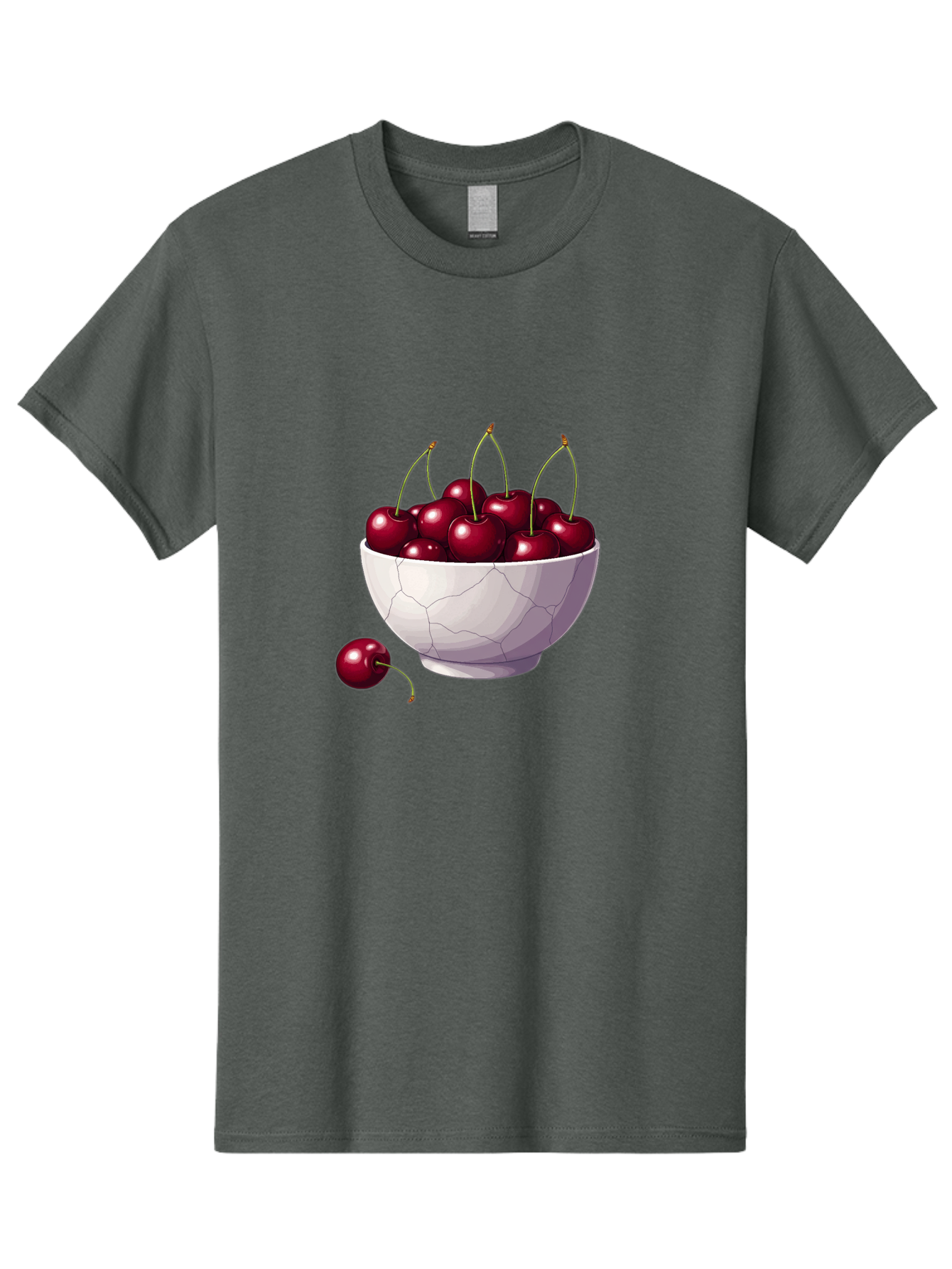White-Bowl-Of-Cherries Men'S Graphic Tee, 100% Cotton, Comfortable Casual Summer Wear, Machine Washable, Vintage Camera, Old Camera, Antique Camera, Black Camera, Classic Photography, Photography Equipment, Nostalgic Device, Film Camera, Baj308
