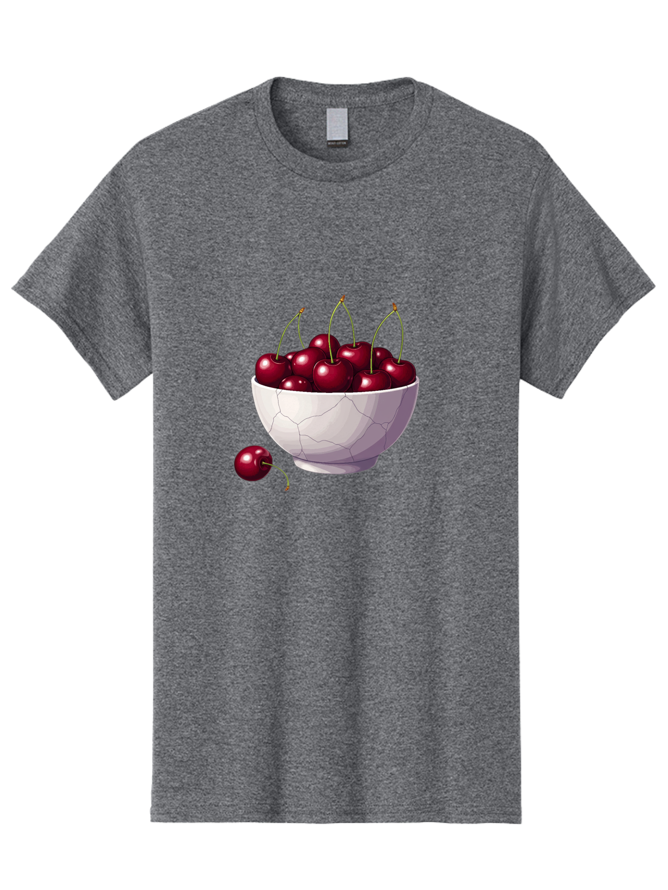 White-Bowl-Of-Cherries Men'S Graphic Tee, 100% Cotton, Comfortable Casual Summer Wear, Machine Washable, Vintage Camera, Old Camera, Antique Camera, Black Camera, Classic Photography, Photography Equipment, Nostalgic Device, Film Camera, Baj308