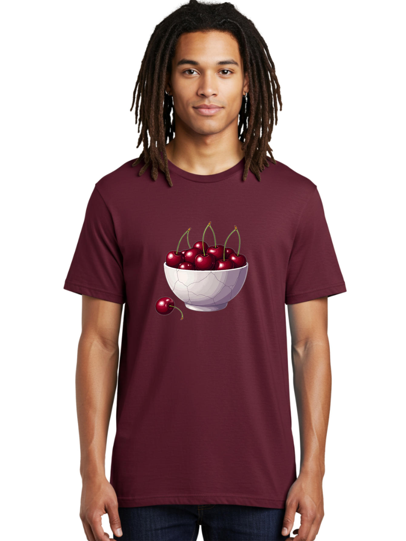 White-Bowl-Of-Cherries Men'S Graphic Tee, 100% Cotton, Comfortable Casual Summer Wear, Machine Washable, Vintage Camera, Old Camera, Antique Camera, Black Camera, Classic Photography, Photography Equipment, Nostalgic Device, Film Camera, Baj308