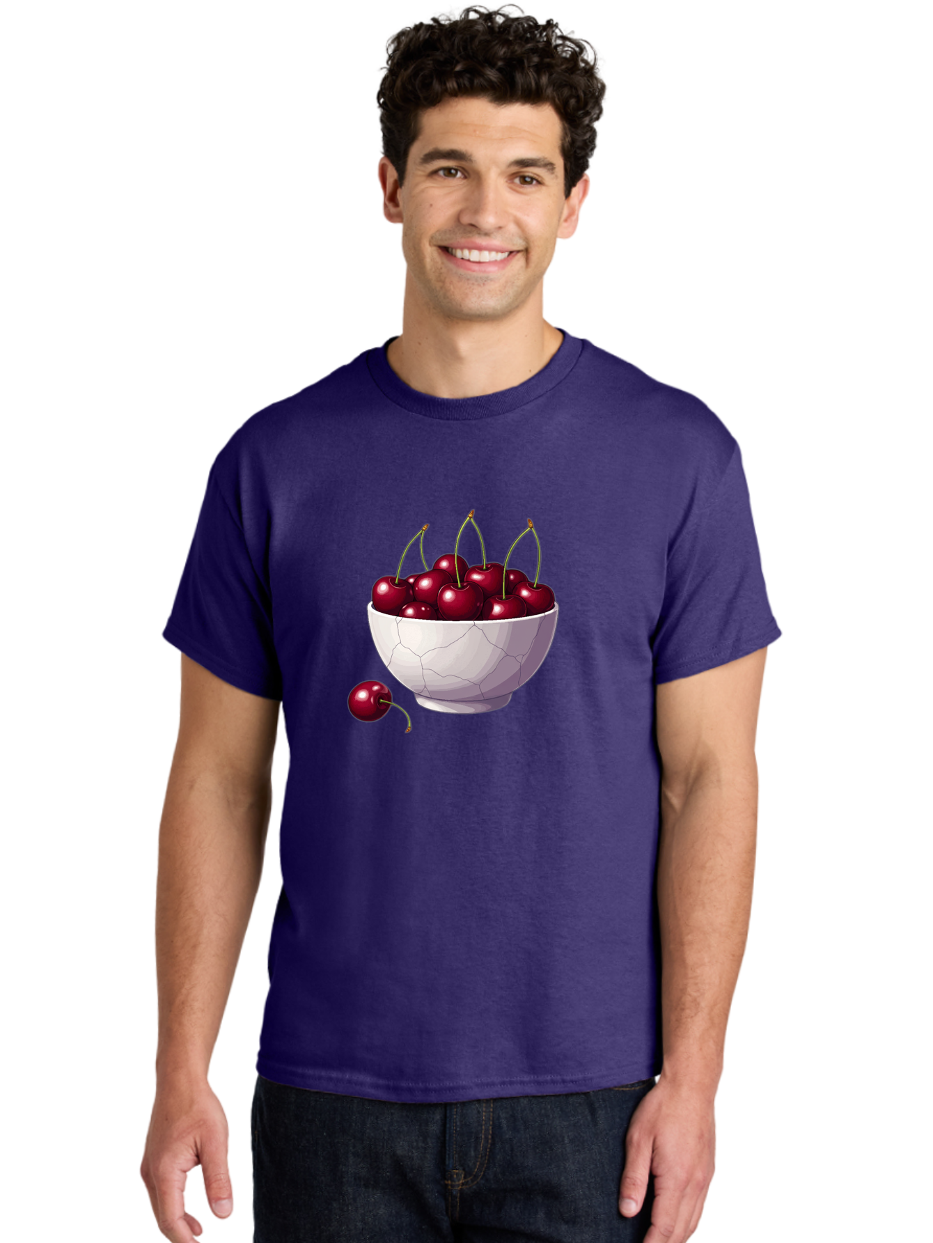 White-Bowl-Of-Cherries Men'S Graphic Tee, 100% Cotton, Comfortable Casual Summer Wear, Machine Washable, Vintage Camera, Old Camera, Antique Camera, Black Camera, Classic Photography, Photography Equipment, Nostalgic Device, Film Camera, Baj308