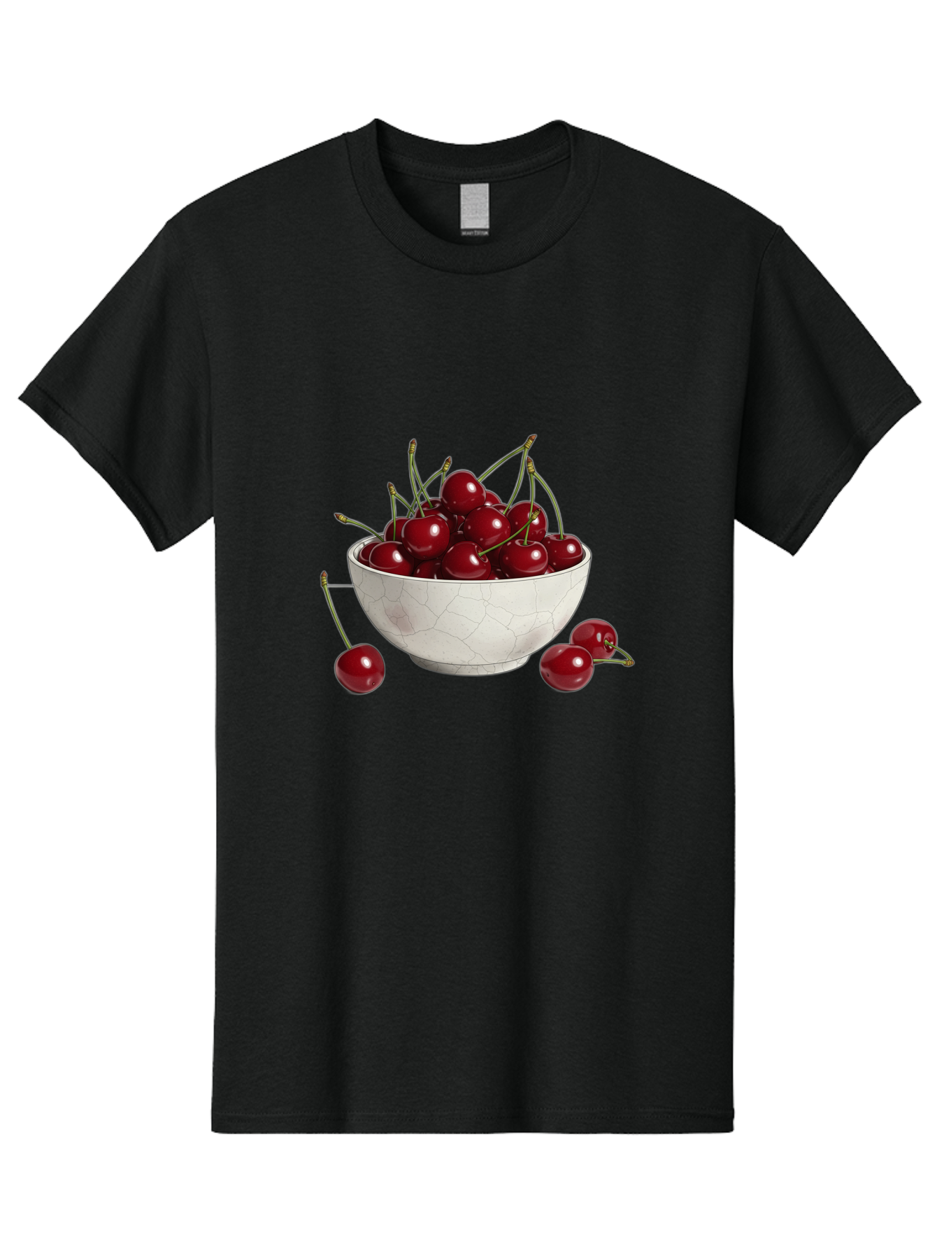 White-Bowl-With-Cherries Men'S Graphic Tee, 100% Cotton, Comfortable Casual Summer Wear, Machine Washable, Vintage Camera, Old Camera, Antique Camera, Black Camera, Classic Photography, Photography Equipment, Nostalgic Device, Film Camera, Baj309