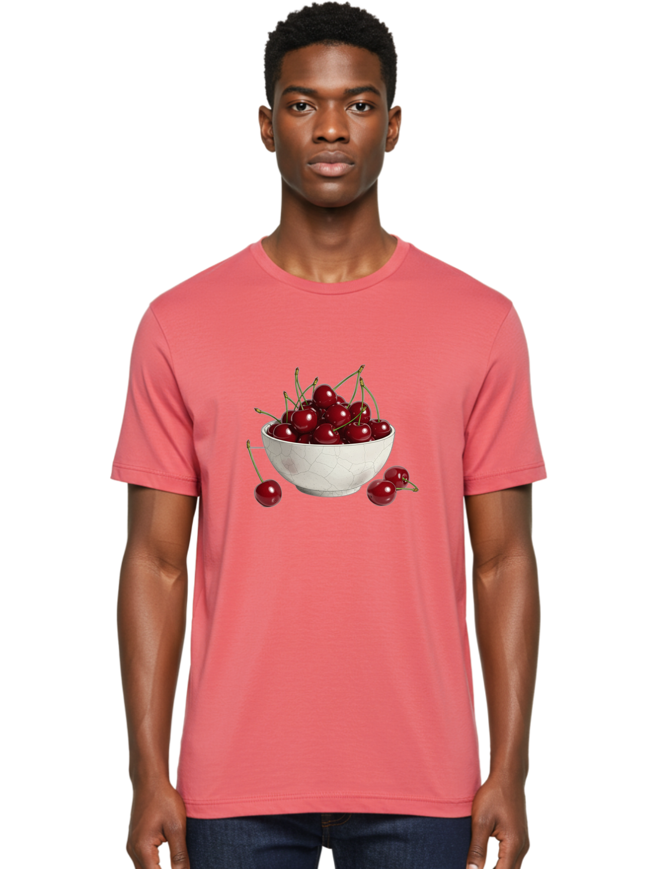 White-Bowl-With-Cherries Men'S Graphic Tee, 100% Cotton, Comfortable Casual Summer Wear, Machine Washable, Vintage Camera, Old Camera, Antique Camera, Black Camera, Classic Photography, Photography Equipment, Nostalgic Device, Film Camera, Baj309