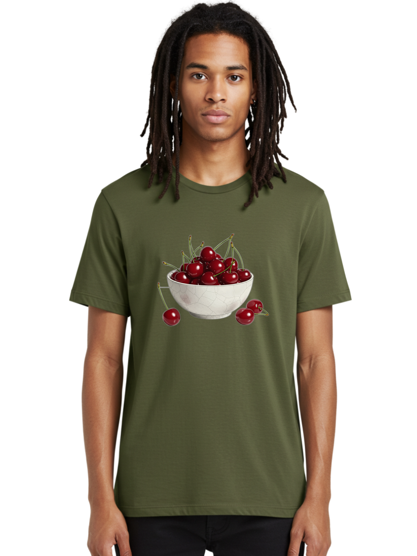 White-Bowl-With-Cherries Men'S Graphic Tee, 100% Cotton, Comfortable Casual Summer Wear, Machine Washable, Vintage Camera, Old Camera, Antique Camera, Black Camera, Classic Photography, Photography Equipment, Nostalgic Device, Film Camera, Baj309
