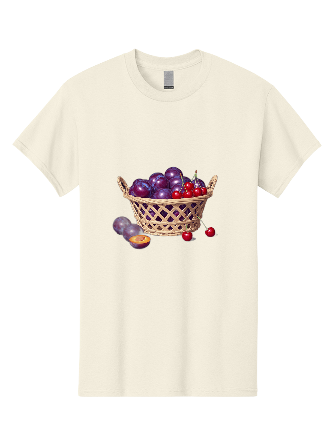 Wicker-Basket-Of-Plums-And-Cherries Men'S Graphic Tee, 100% Cotton, Comfortable Casual Summer Wear, Machine Washable, Vintage Camera, Old Camera, Antique Camera, Black Camera, Classic Photography, Photography Equipment, Nostalgic Device, Baj311