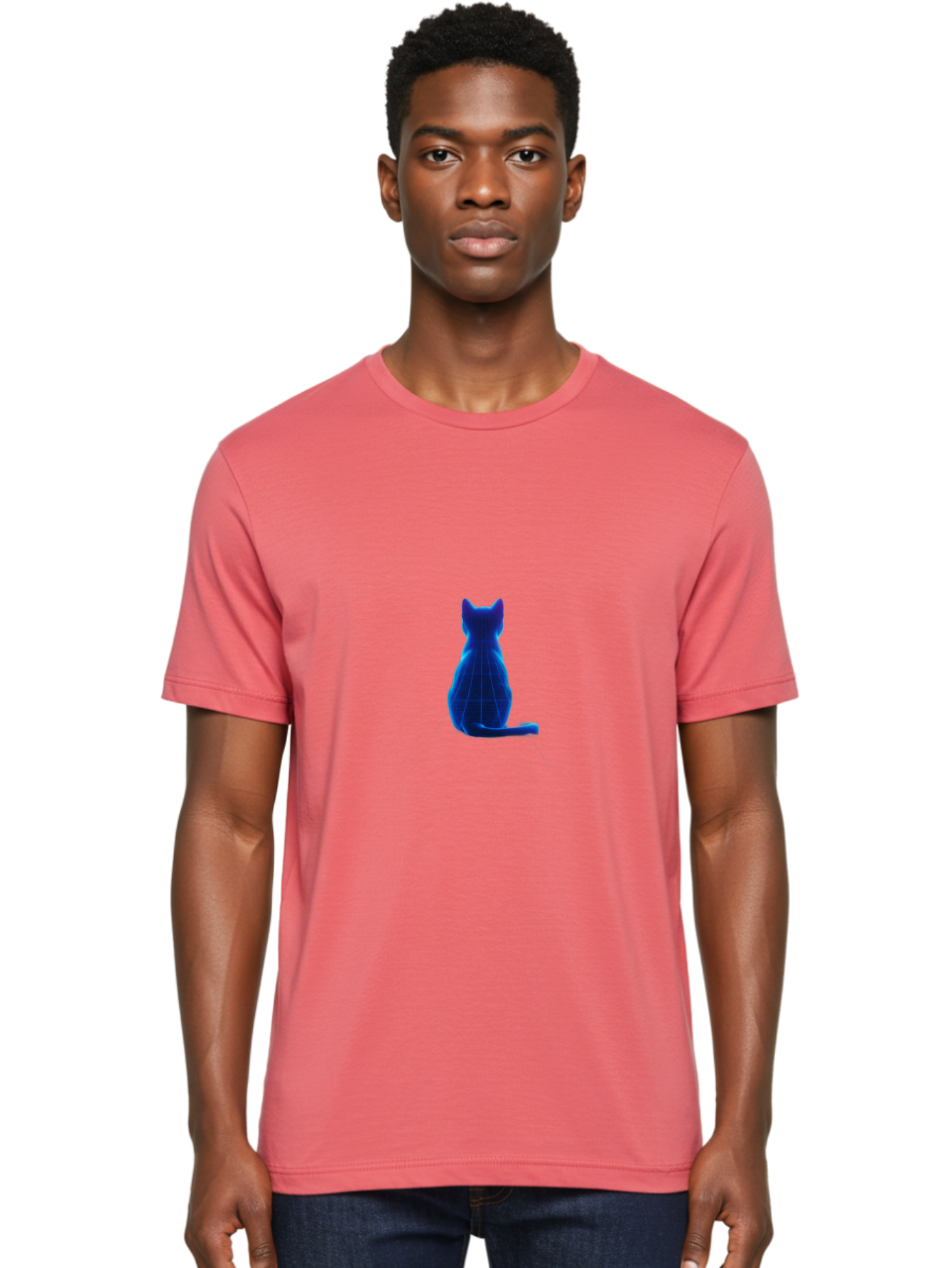 Wireframe-Cat Men'S Graphic Tee, 100% Cotton, Comfortable Casual Summer Wear, Machine Washable, Vintage Camera, Old Camera, Antique Camera, Black Camera, Classic Photography, Photography Equipment, Nostalgic Device, Film Camera, Camera Art Baj314