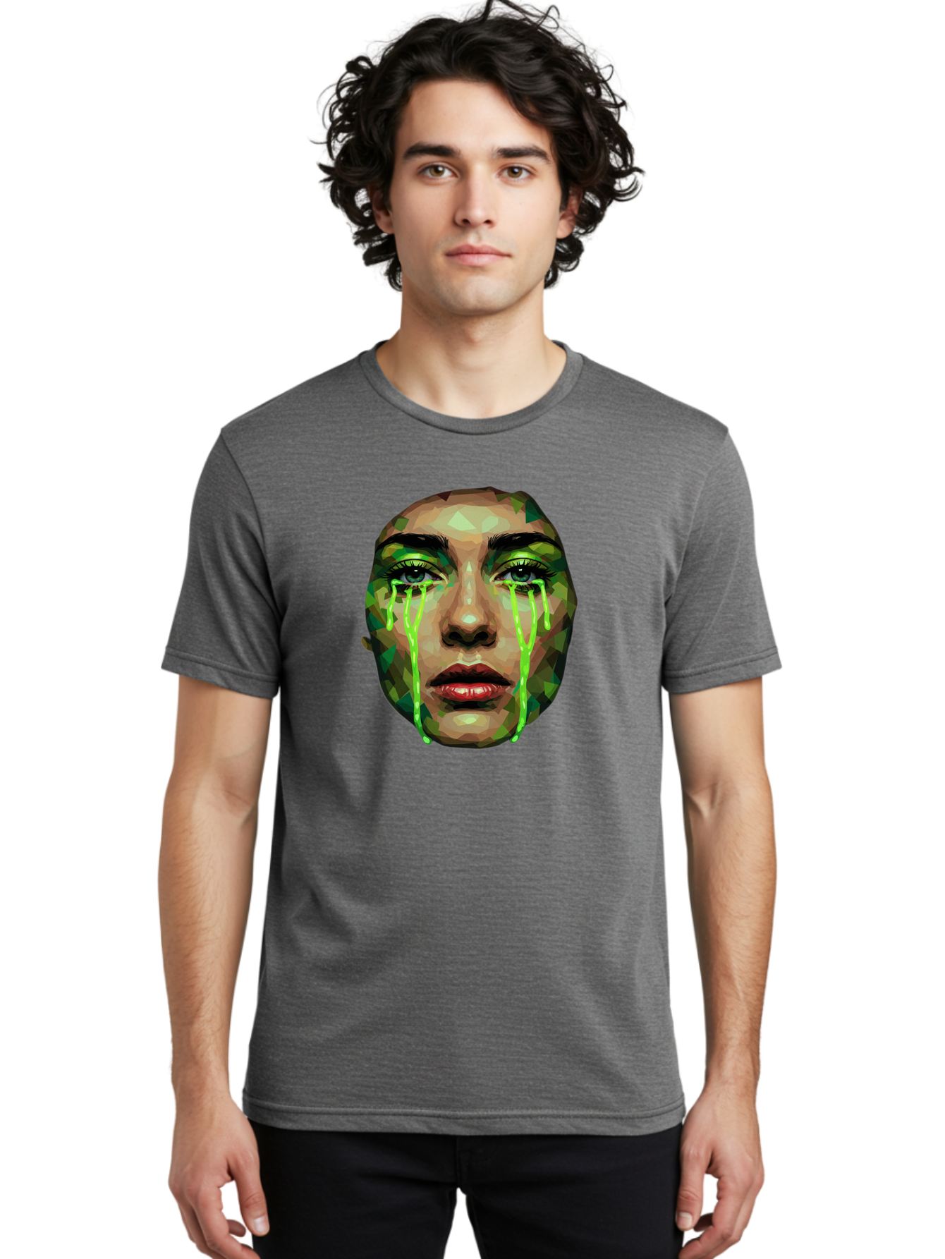Woman-Crying-Green-Tears Men'S Graphic Tee, 100% Cotton, Comfortable Casual Summer Wear, Machine Washable, Vintage Camera, Old Camera, Antique Camera, Black Camera, Classic Photography, Photography Equipment, Nostalgic Device, Film Camera, Baj315