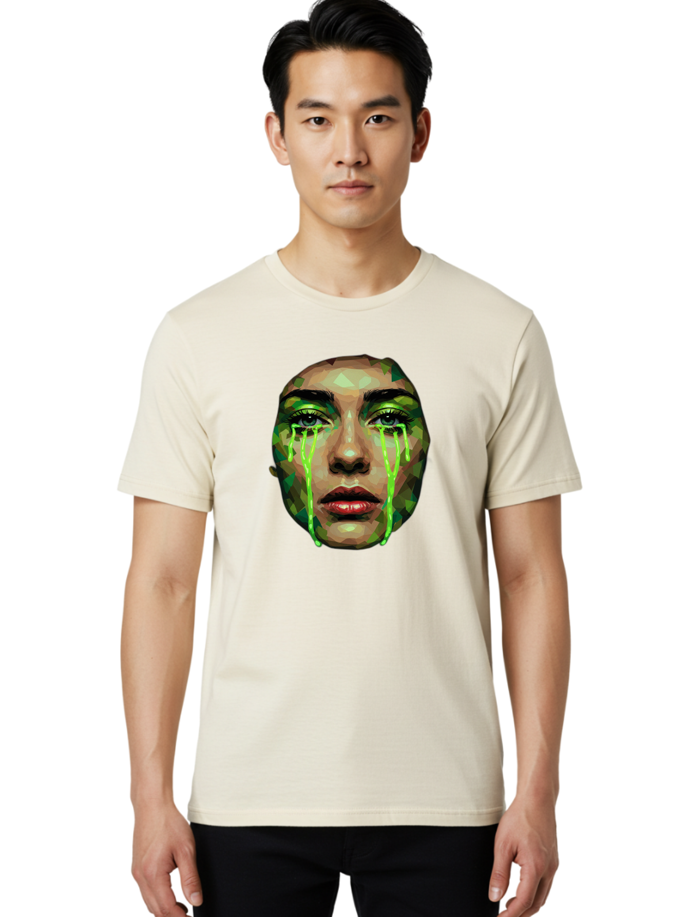 Woman-Crying-Green-Tears Men'S Graphic Tee, 100% Cotton, Comfortable Casual Summer Wear, Machine Washable, Vintage Camera, Old Camera, Antique Camera, Black Camera, Classic Photography, Photography Equipment, Nostalgic Device, Film Camera, Baj315