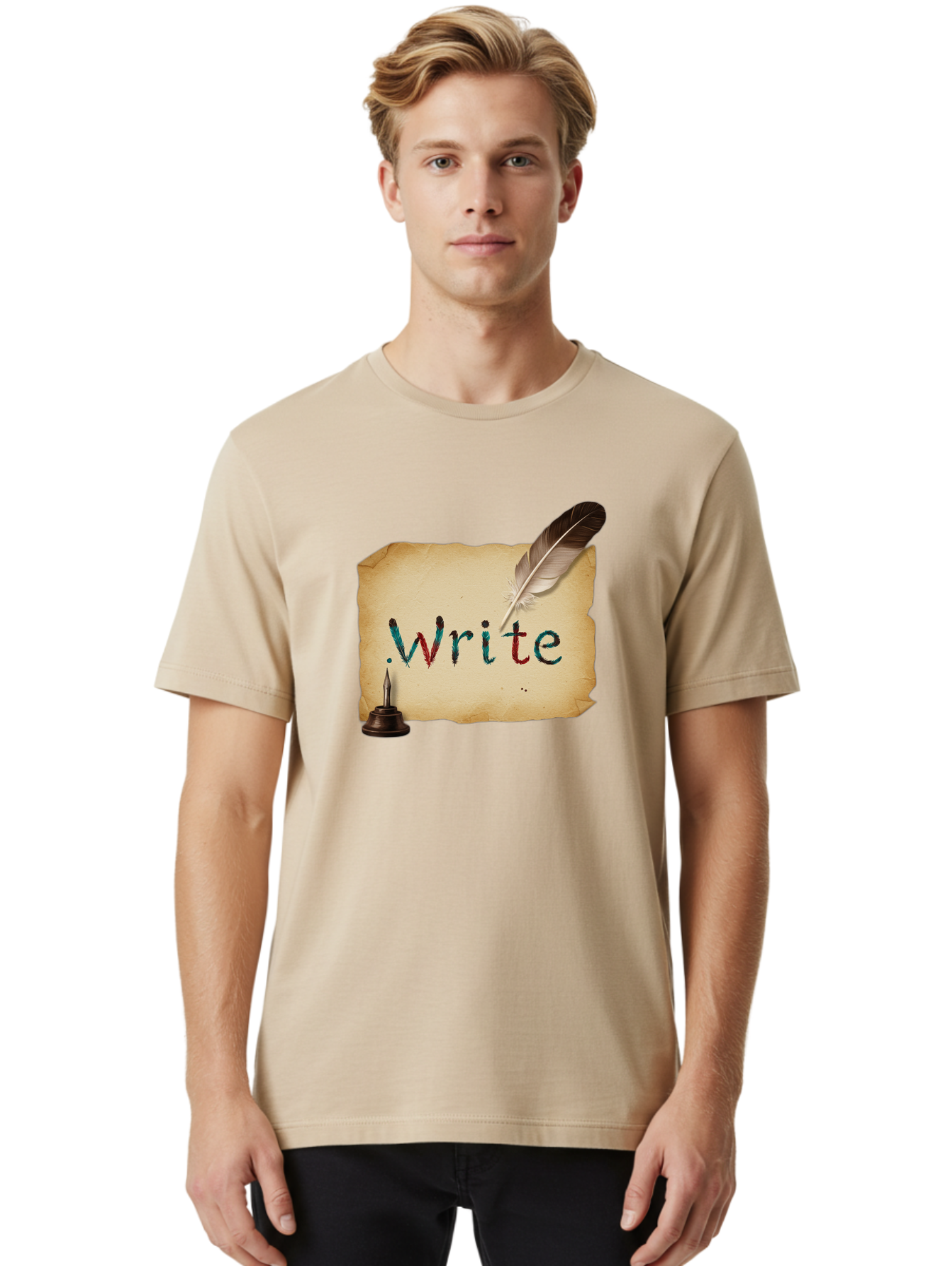 Write Men'S Graphic Tee, 100% Cotton, Comfortable Casual Summer Wear, Machine Washable, Vintage Camera, Old Camera, Antique Camera, Black Camera, Classic Photography, Photography Equipment, Nostalgic Device, Film Camera, Camera Art Baj316