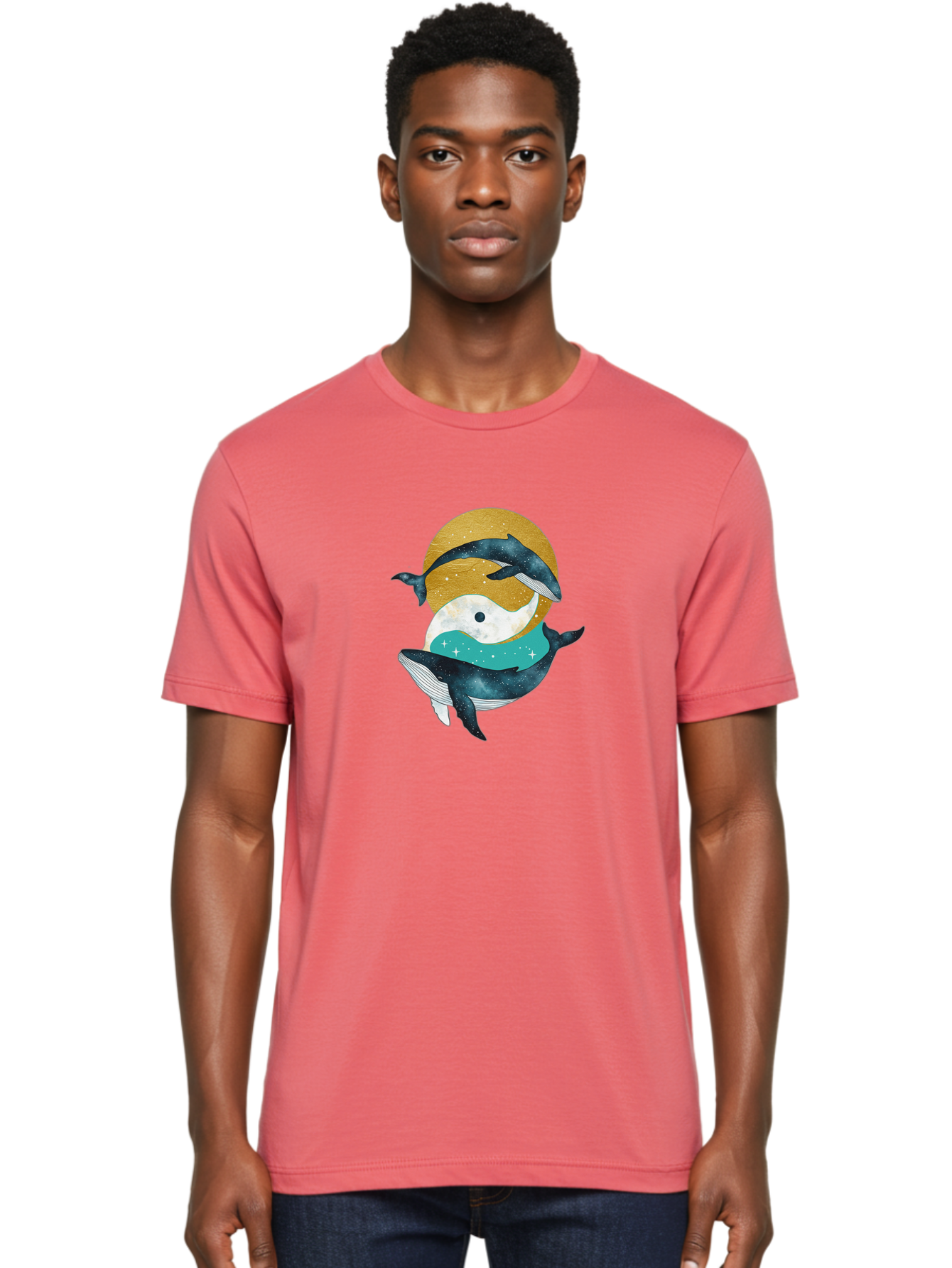 Yin-Yang-Dolphins Men'S Graphic Tee, 100% Cotton, Comfortable Casual Summer Wear, Machine Washable, Vintage Camera, Old Camera, Antique Camera, Black Camera, Classic Photography, Photography Equipment, Nostalgic Device, Film Camera, Camera Art Baj317