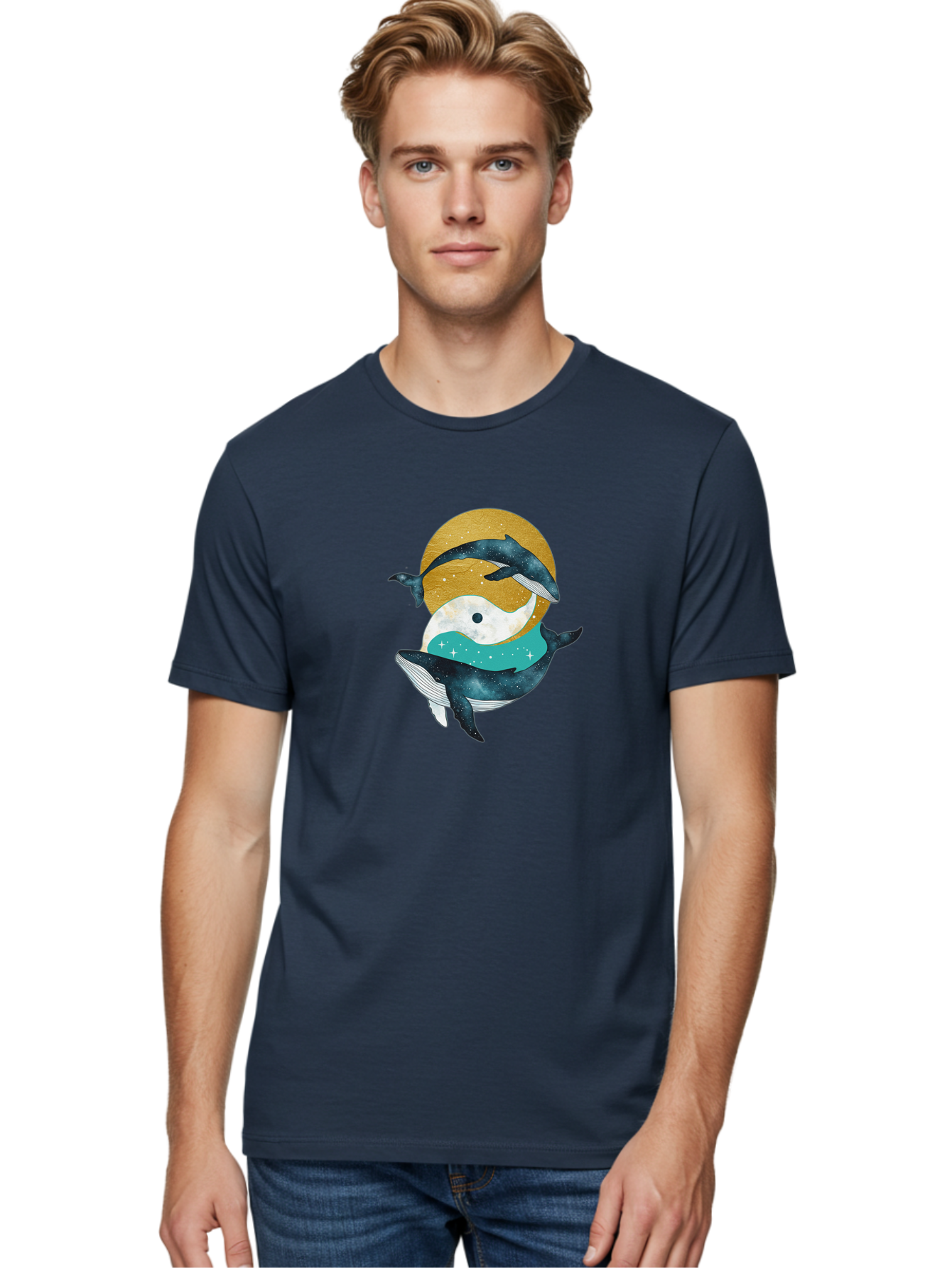 Yin-Yang-Dolphins Men'S Graphic Tee, 100% Cotton, Comfortable Casual Summer Wear, Machine Washable, Vintage Camera, Old Camera, Antique Camera, Black Camera, Classic Photography, Photography Equipment, Nostalgic Device, Film Camera, Camera Art Baj317