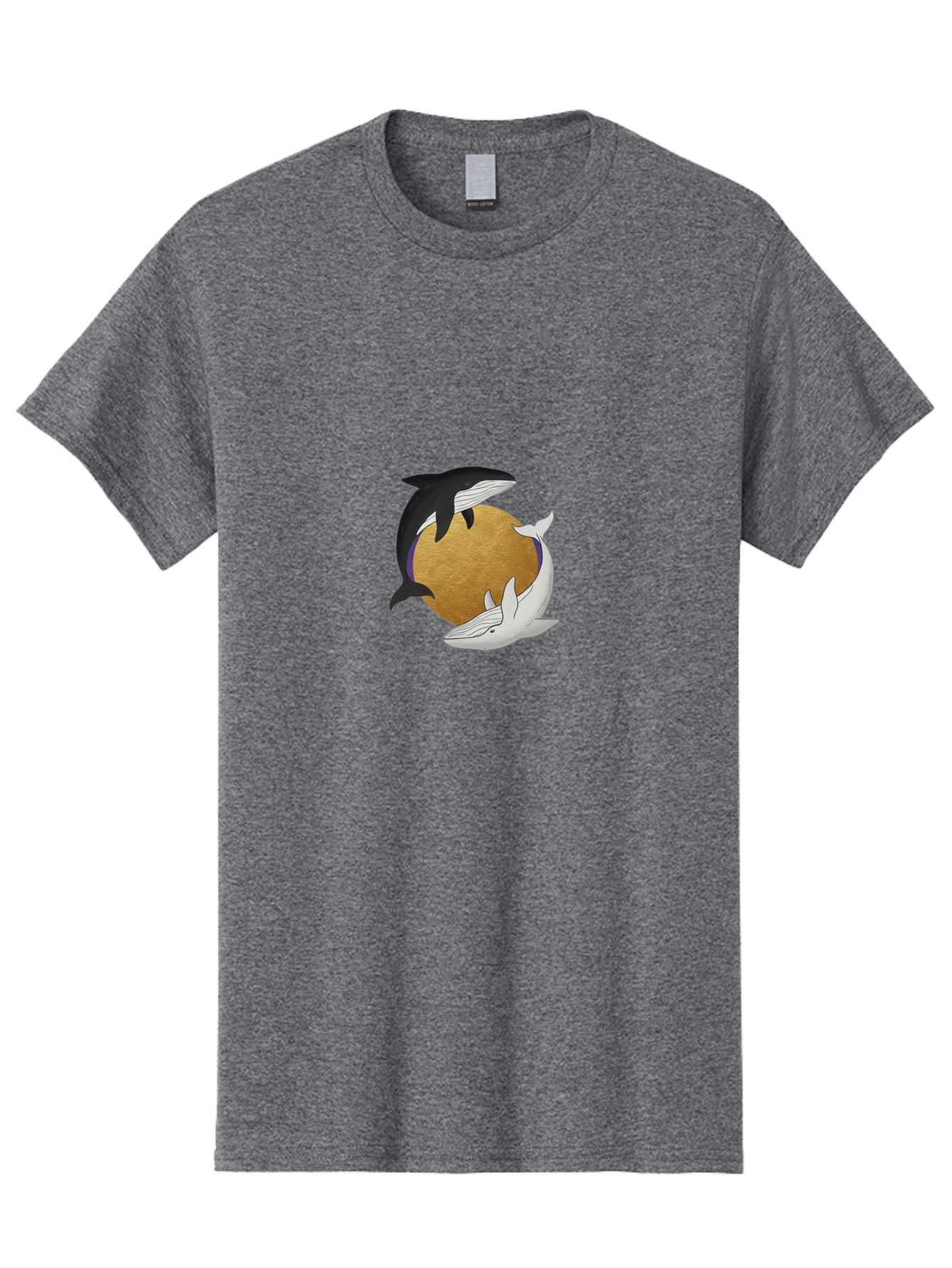 Yin-Yang-Whales Men'S Graphic Tee, 100% Cotton, Comfortable Casual Summer Wear, Machine Washable, Vintage Camera, Old Camera, Antique Camera, Black Camera, Classic Photography, Photography Equipment, Nostalgic Device, Film Camera, Camera Art Baj318