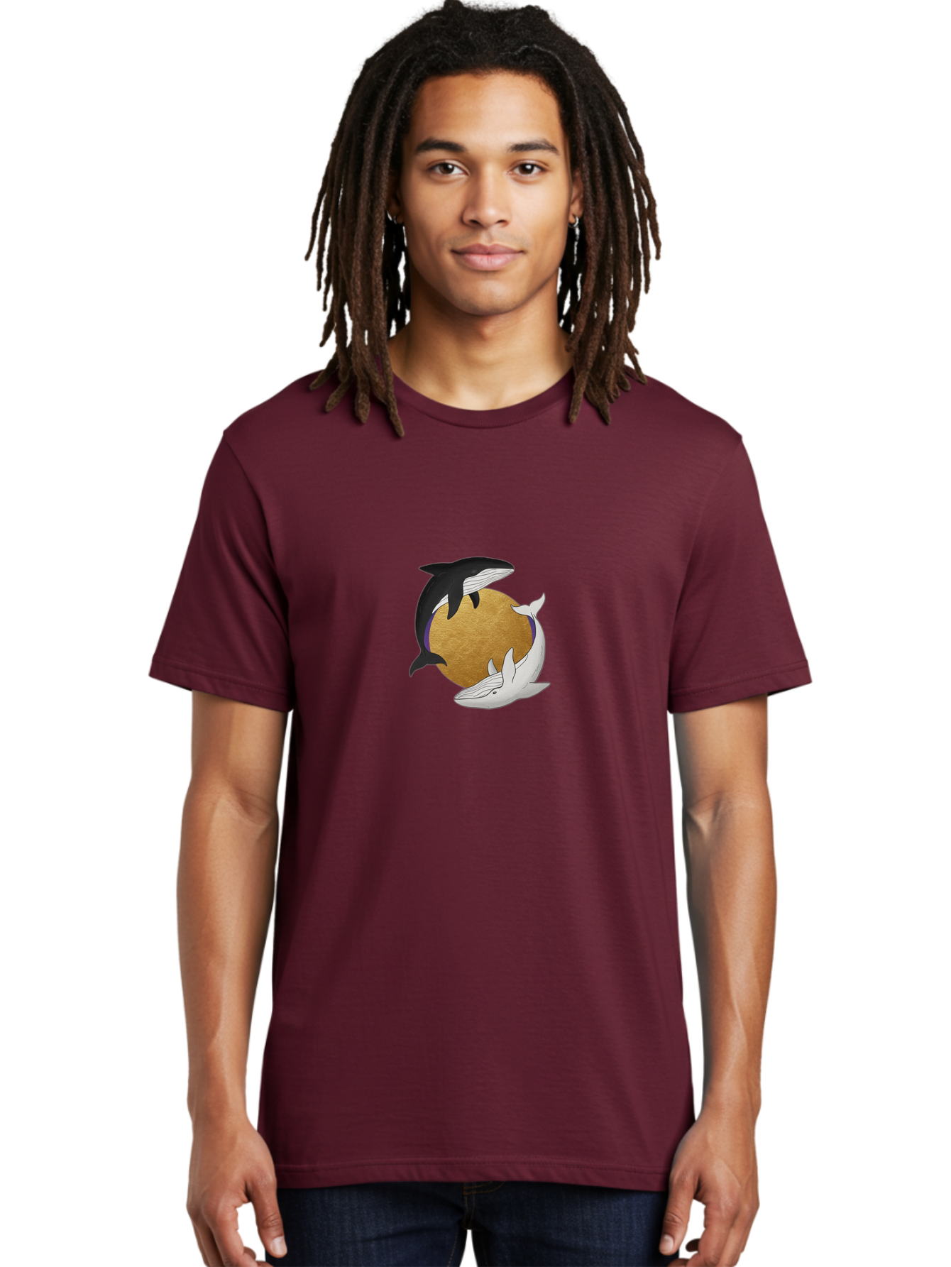 Yin-Yang-Whales Men'S Graphic Tee, 100% Cotton, Comfortable Casual Summer Wear, Machine Washable, Vintage Camera, Old Camera, Antique Camera, Black Camera, Classic Photography, Photography Equipment, Nostalgic Device, Film Camera, Camera Art Baj318