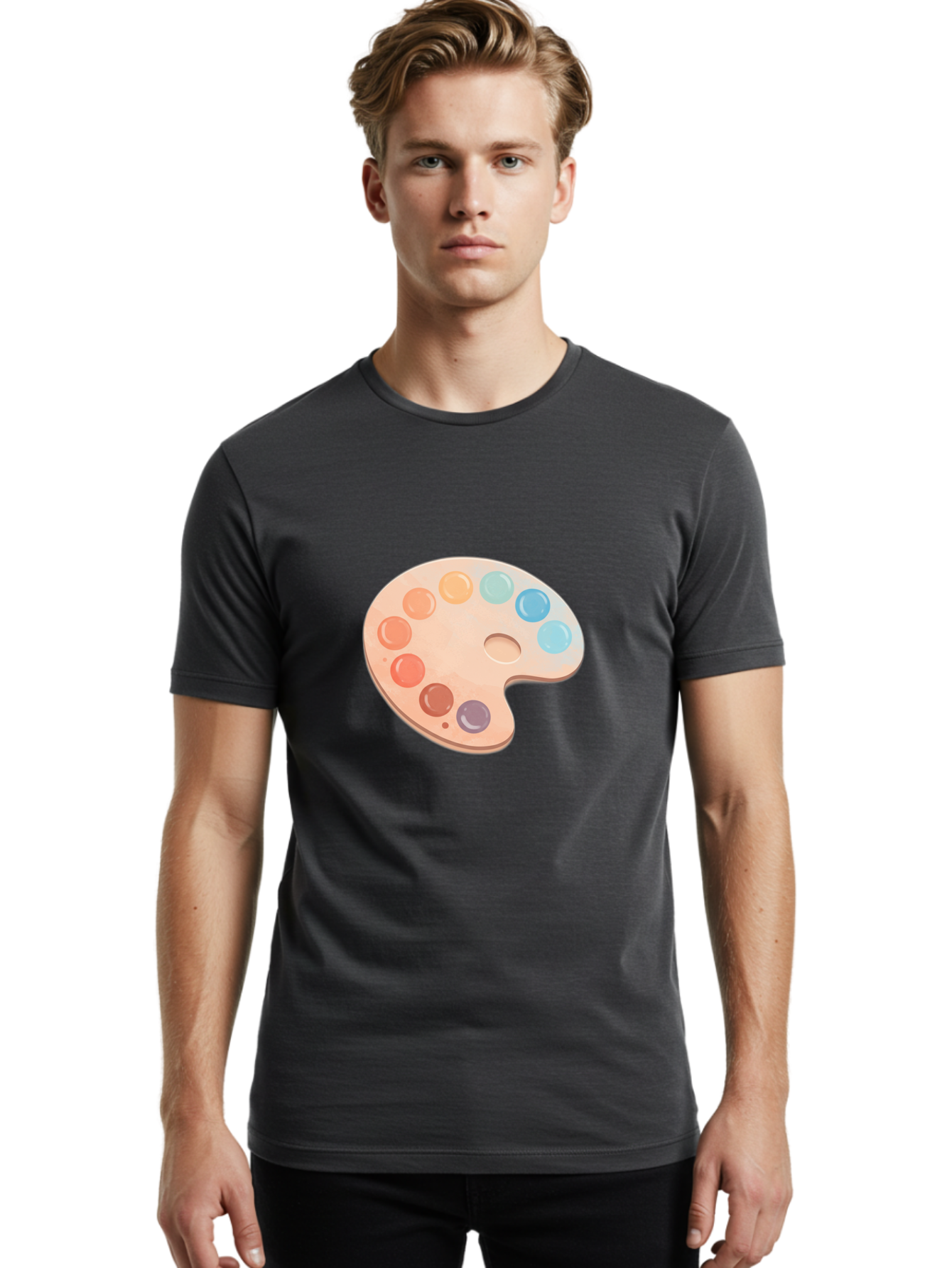 Artist-S-Palette Men'S Graphic Tee, 100% Cotton, Comfortable Casual Summer Wear, Machine Washable, Vintage Camera, Old Camera, Antique Camera, Black Camera, Classic Photography, Photography Equipment, Nostalgic Device, Film Camera, Camera Art Baj321