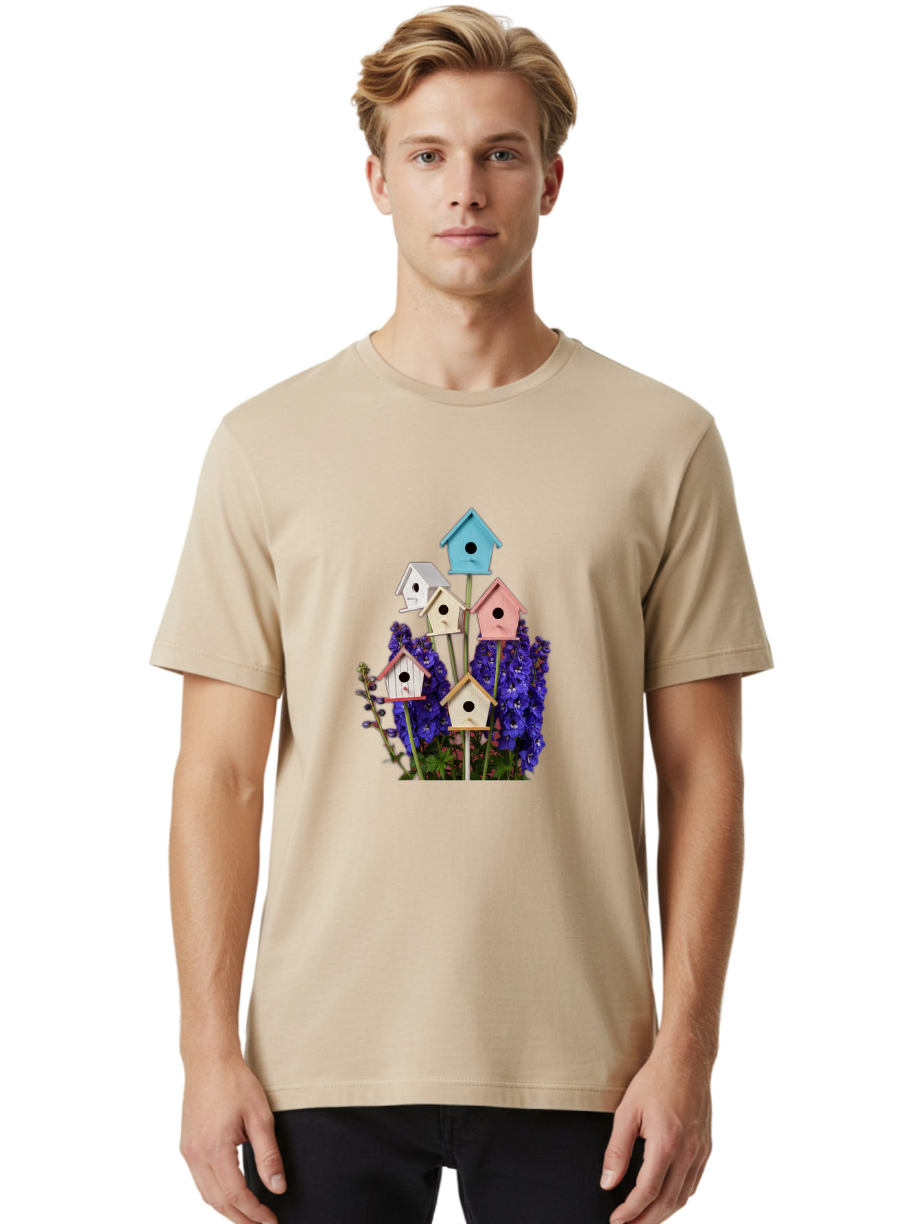 Birdhouses-1 Men'S Graphic Tee, 100% Cotton, Comfortable Casual Summer Wear, Machine Washable, Vintage Camera, Old Camera, Antique Camera, Black Camera, Classic Photography, Photography Equipment, Nostalgic Device, Film Camera, Camera Art Baj329