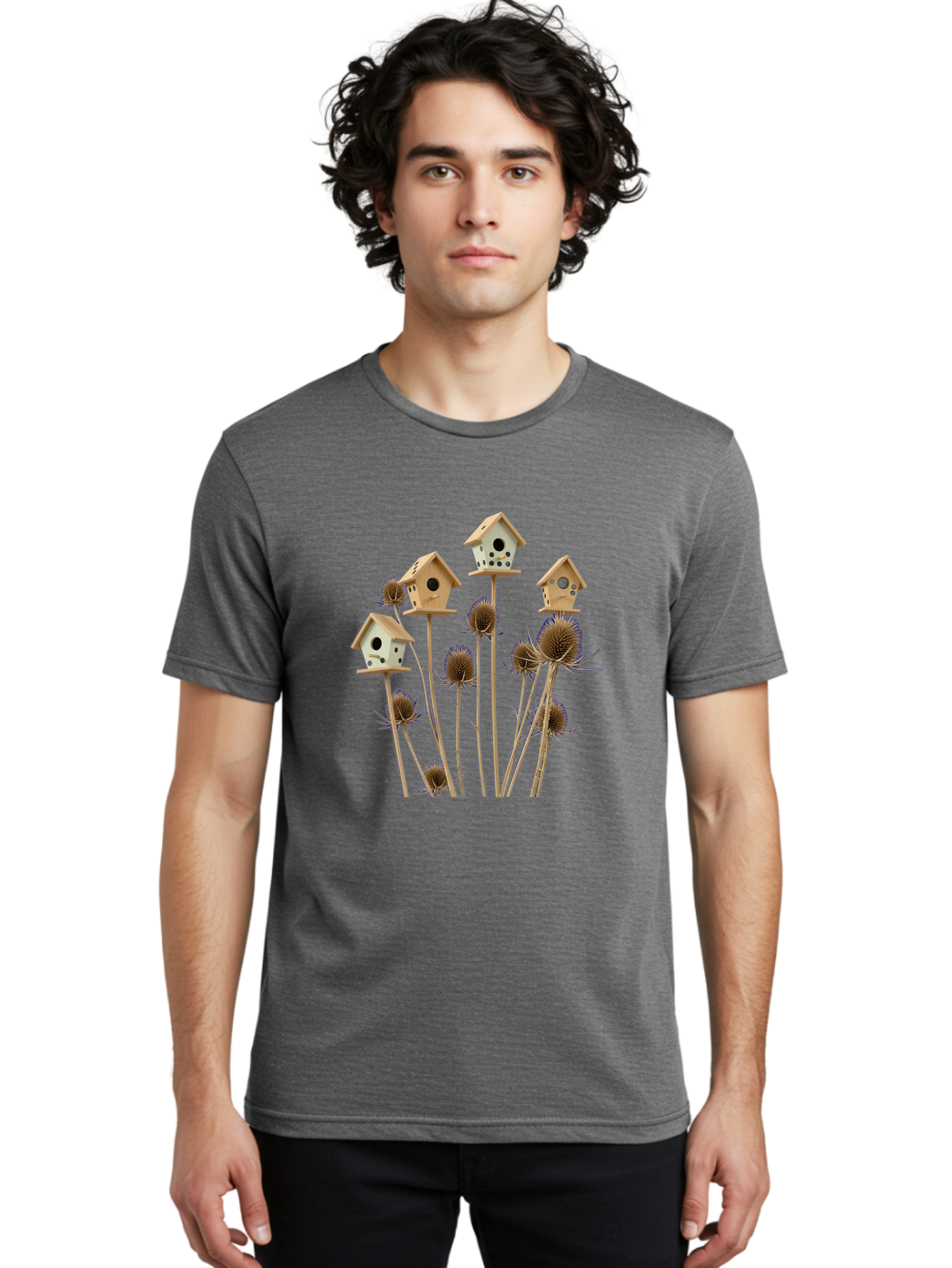 Birdhouses-On-Thistles Men'S Graphic Tee, 100% Cotton, Comfortable Casual Summer Wear, Machine Washable, Vintage Camera, Old Camera, Antique Camera, Black Camera, Classic Photography, Photography Equipment, Nostalgic Device, Film Camera, Baj330