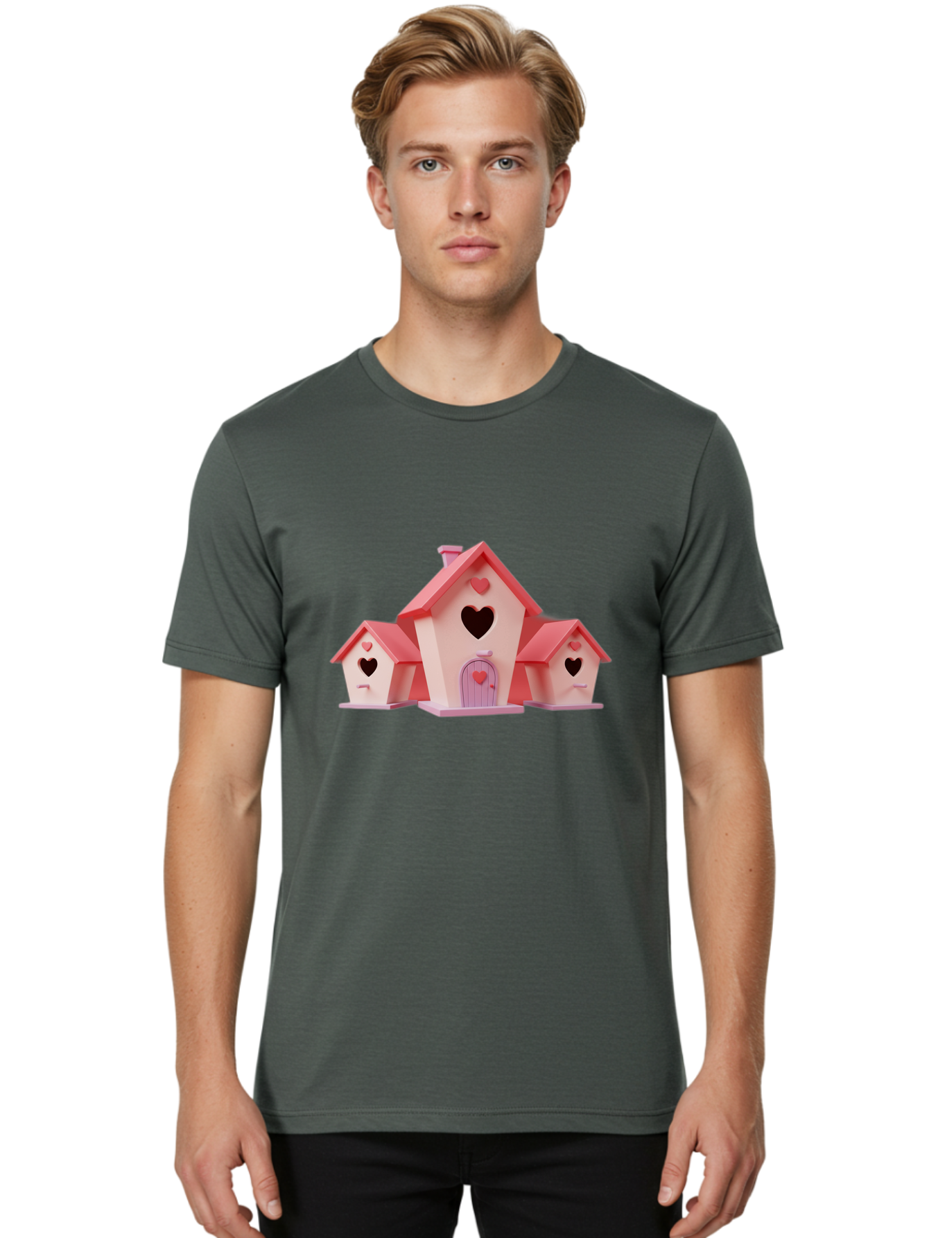 Birdhouses-With-Hearts Men'S Graphic Tee, 100% Cotton, Comfortable Casual Summer Wear, Machine Washable, Vintage Camera, Old Camera, Antique Camera, Black Camera, Classic Photography, Photography Equipment, Nostalgic Device, Film Camera, Baj331