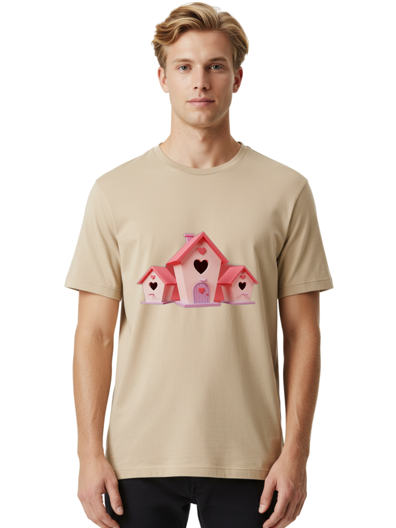Birdhouses-With-Hearts Men'S Graphic Tee, 100% Cotton, Comfortable Casual Summer Wear, Machine Washable, Vintage Camera, Old Camera, Antique Camera, Black Camera, Classic Photography, Photography Equipment, Nostalgic Device, Film Camera, Baj331
