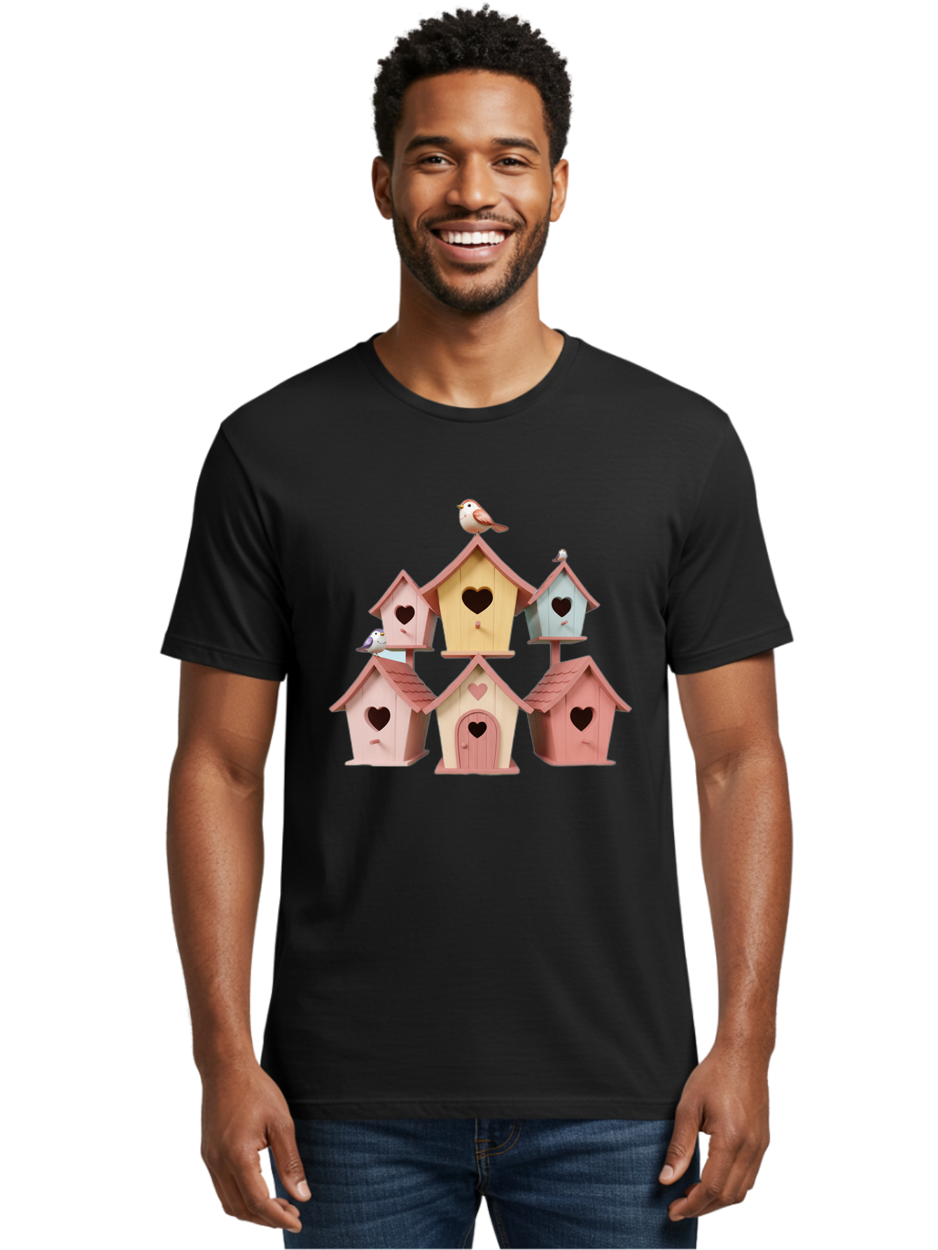 Birdhouses Men'S Graphic Tee, 100% Cotton, Comfortable Casual Summer Wear, Machine Washable, Vintage Camera, Old Camera, Antique Camera, Black Camera, Classic Photography, Photography Equipment, Nostalgic Device, Film Camera, Camera Art Baj332