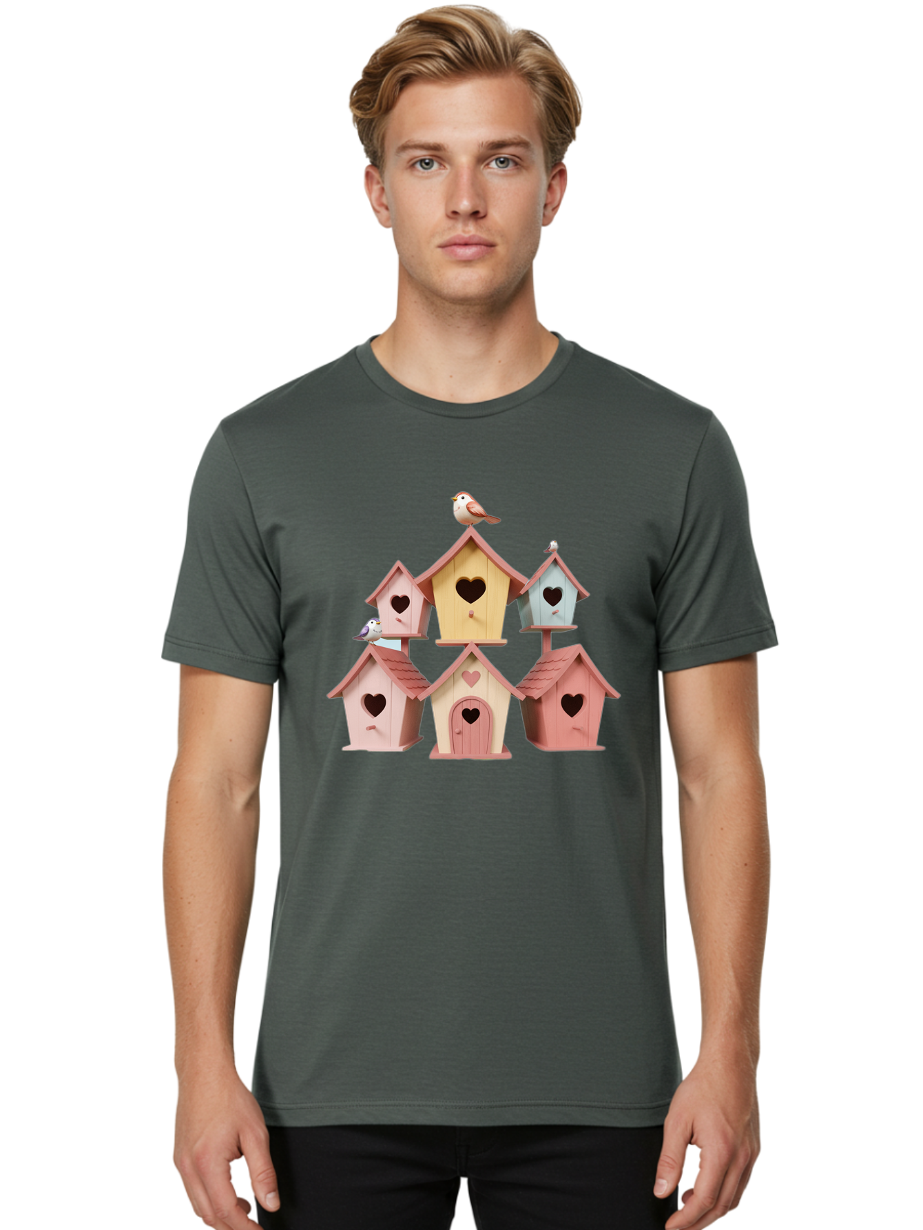 Birdhouses Men'S Graphic Tee, 100% Cotton, Comfortable Casual Summer Wear, Machine Washable, Vintage Camera, Old Camera, Antique Camera, Black Camera, Classic Photography, Photography Equipment, Nostalgic Device, Film Camera, Camera Art Baj332