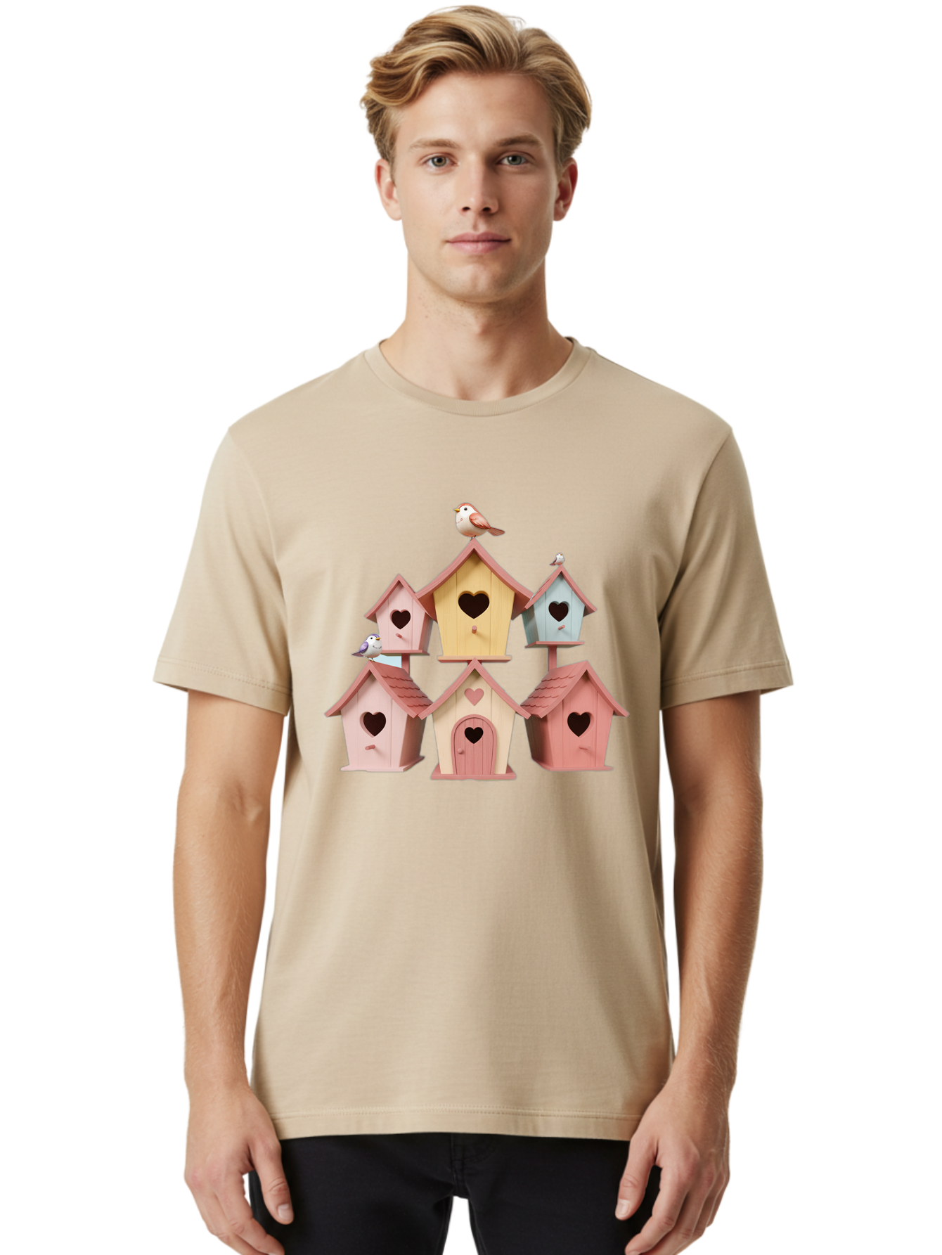 Birdhouses Men'S Graphic Tee, 100% Cotton, Comfortable Casual Summer Wear, Machine Washable, Vintage Camera, Old Camera, Antique Camera, Black Camera, Classic Photography, Photography Equipment, Nostalgic Device, Film Camera, Camera Art Baj332