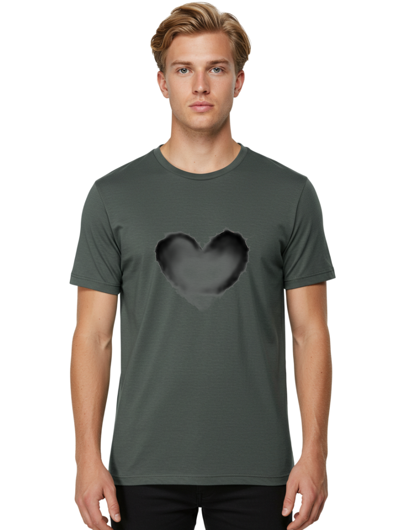 Black-Heart Men'S Graphic Tee, 100% Cotton, Comfortable Casual Summer Wear, Machine Washable, Vintage Camera, Old Camera, Antique Camera, Black Camera, Classic Photography, Photography Equipment, Nostalgic Device, Film Camera, Camera Art Baj333