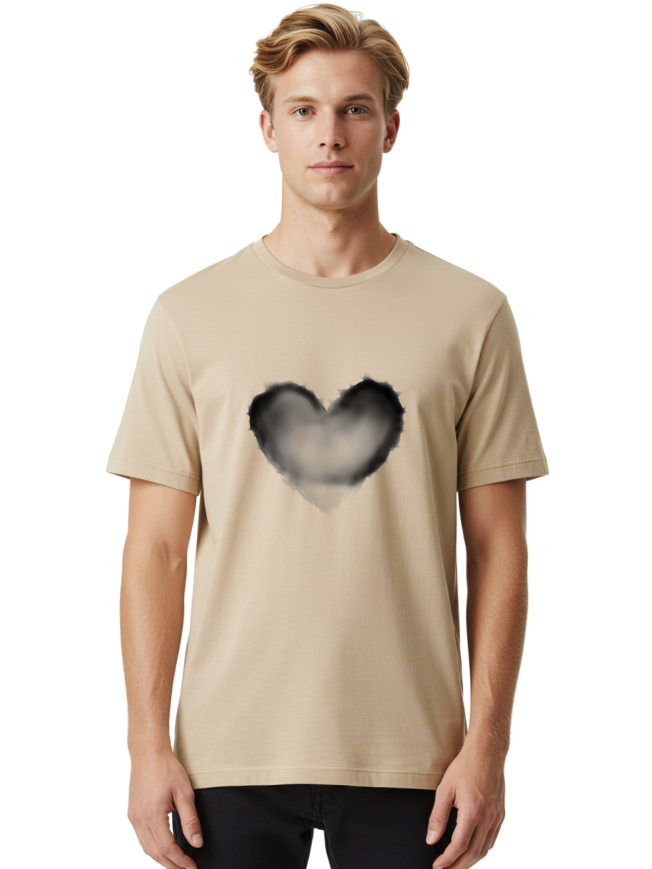 Black-Heart Men'S Graphic Tee, 100% Cotton, Comfortable Casual Summer Wear, Machine Washable, Vintage Camera, Old Camera, Antique Camera, Black Camera, Classic Photography, Photography Equipment, Nostalgic Device, Film Camera, Camera Art Baj333
