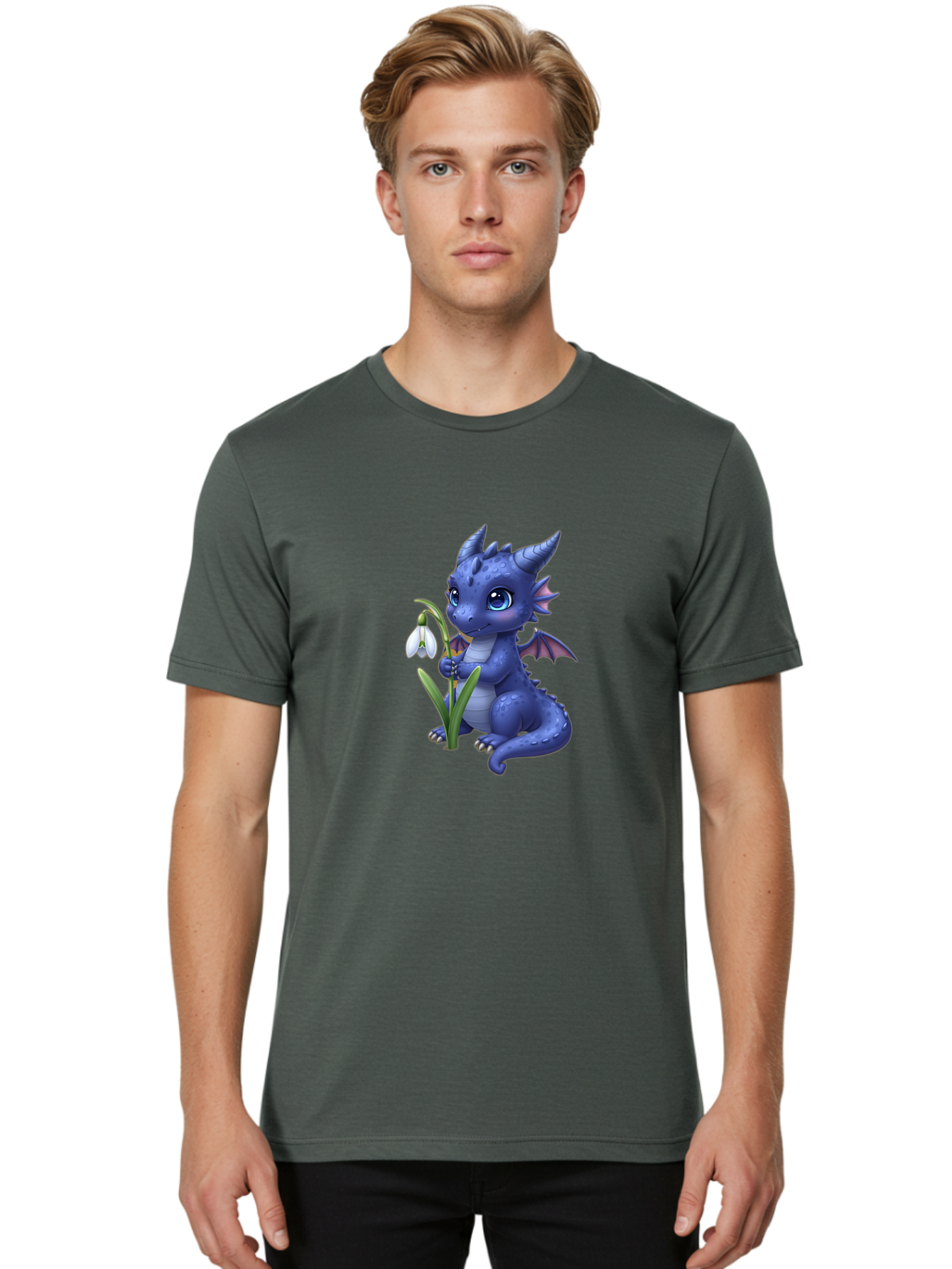 Blue-Dragon-With-Snowdrop Men'S Graphic Tee, 100% Cotton, Comfortable Casual Summer Wear, Machine Washable, Vintage Camera, Old Camera, Antique Camera, Black Camera, Classic Photography, Photography Equipment, Nostalgic Device, Film Camera, Baj336