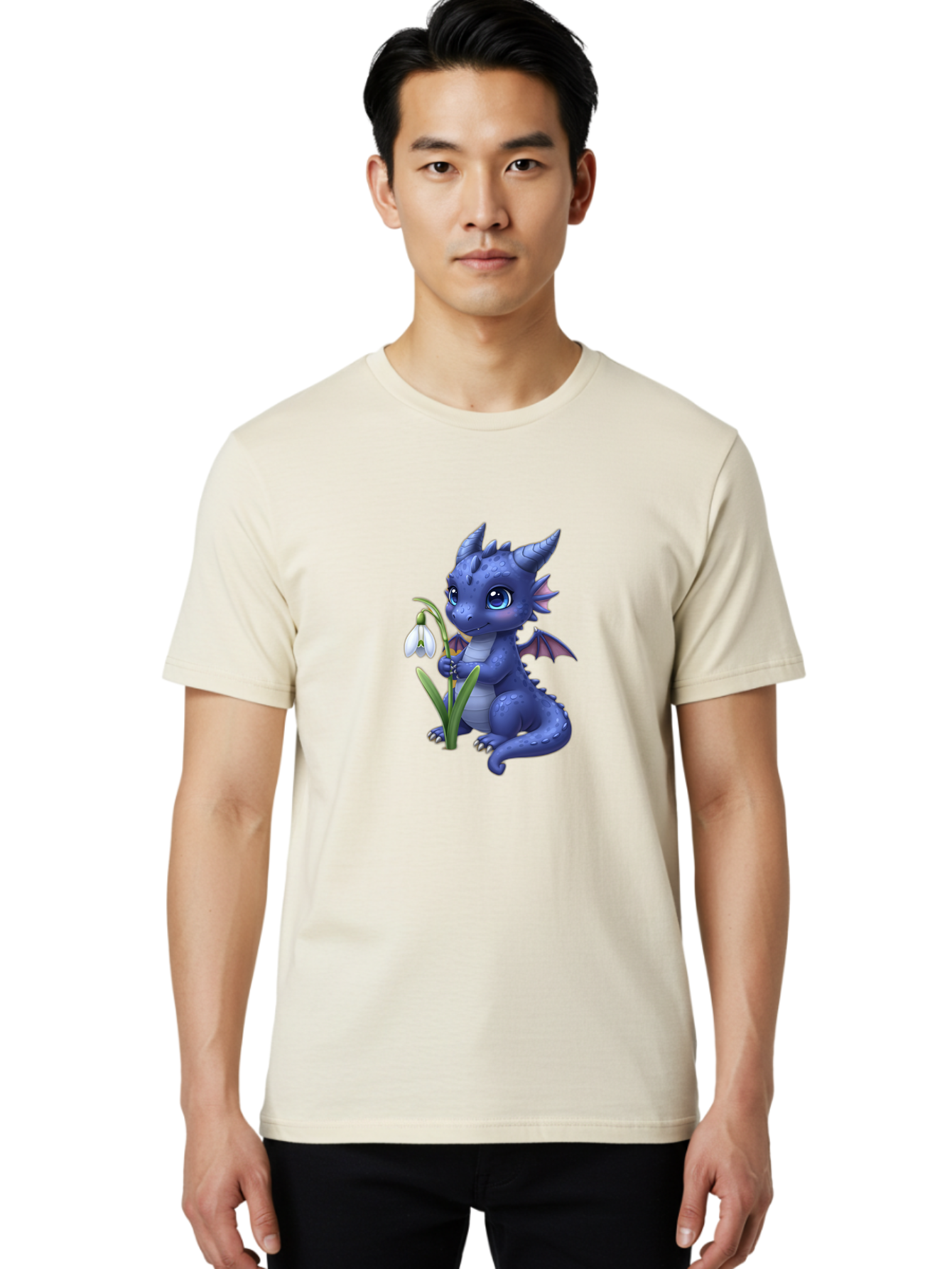 Blue-Dragon-With-Snowdrop Men'S Graphic Tee, 100% Cotton, Comfortable Casual Summer Wear, Machine Washable, Vintage Camera, Old Camera, Antique Camera, Black Camera, Classic Photography, Photography Equipment, Nostalgic Device, Film Camera, Baj336