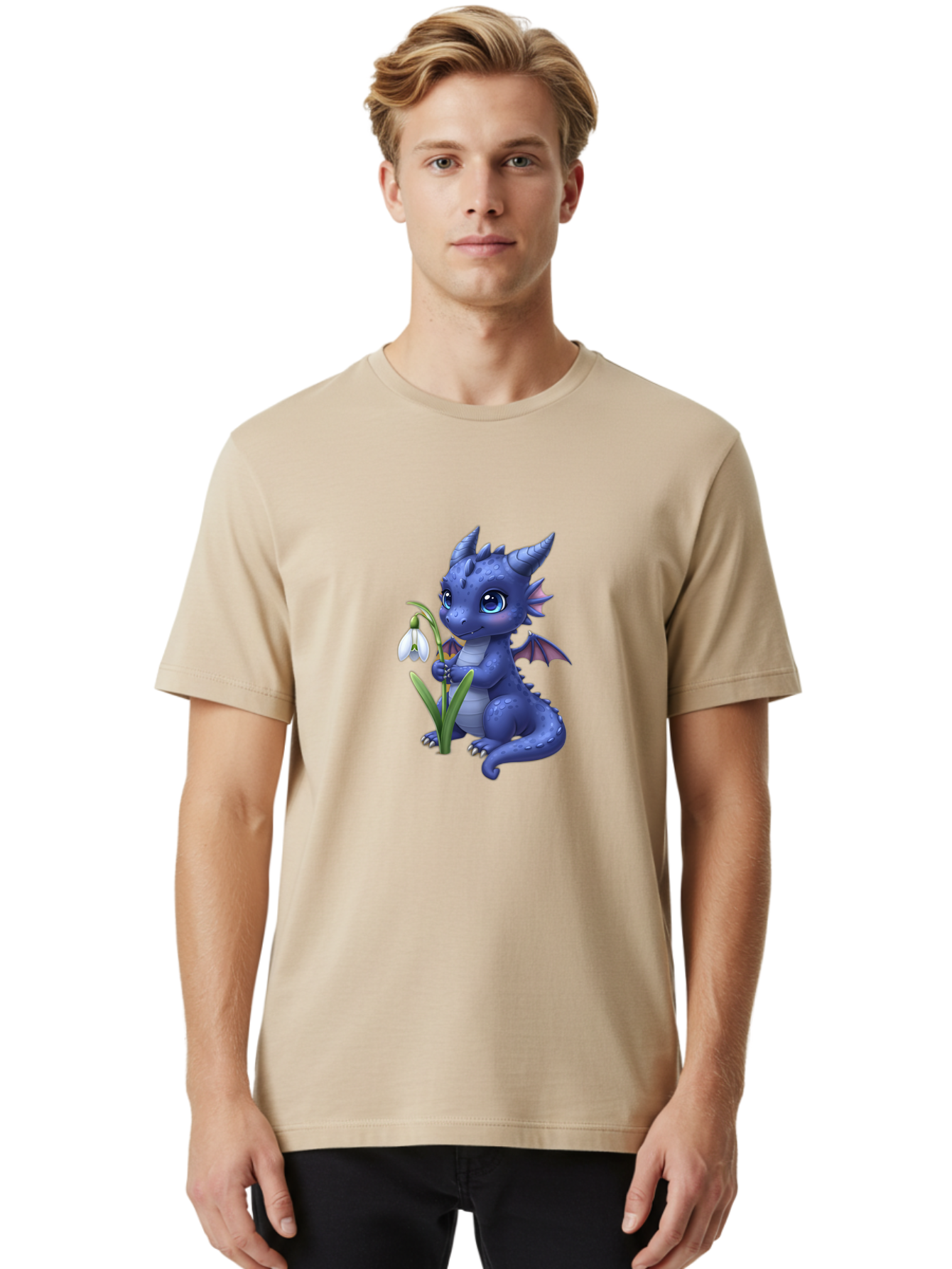 Blue-Dragon-With-Snowdrop Men'S Graphic Tee, 100% Cotton, Comfortable Casual Summer Wear, Machine Washable, Vintage Camera, Old Camera, Antique Camera, Black Camera, Classic Photography, Photography Equipment, Nostalgic Device, Film Camera, Baj336