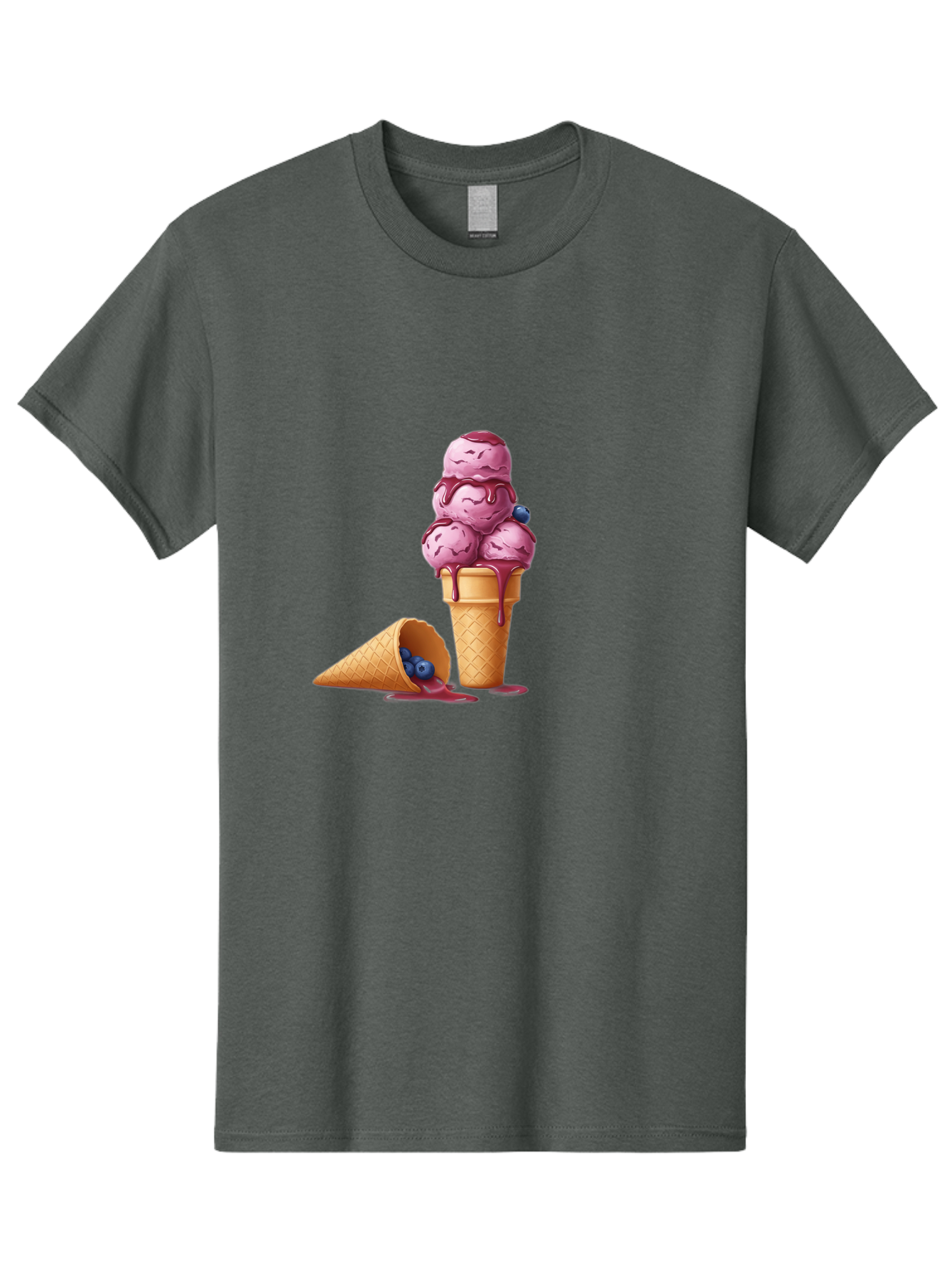 Blueberry-Ice-Cream Men'S Graphic Tee, 100% Cotton, Comfortable Casual Summer Wear, Machine Washable, Vintage Camera, Old Camera, Antique Camera, Black Camera, Classic Photography, Photography Equipment, Nostalgic Device, Film Camera, Baj338