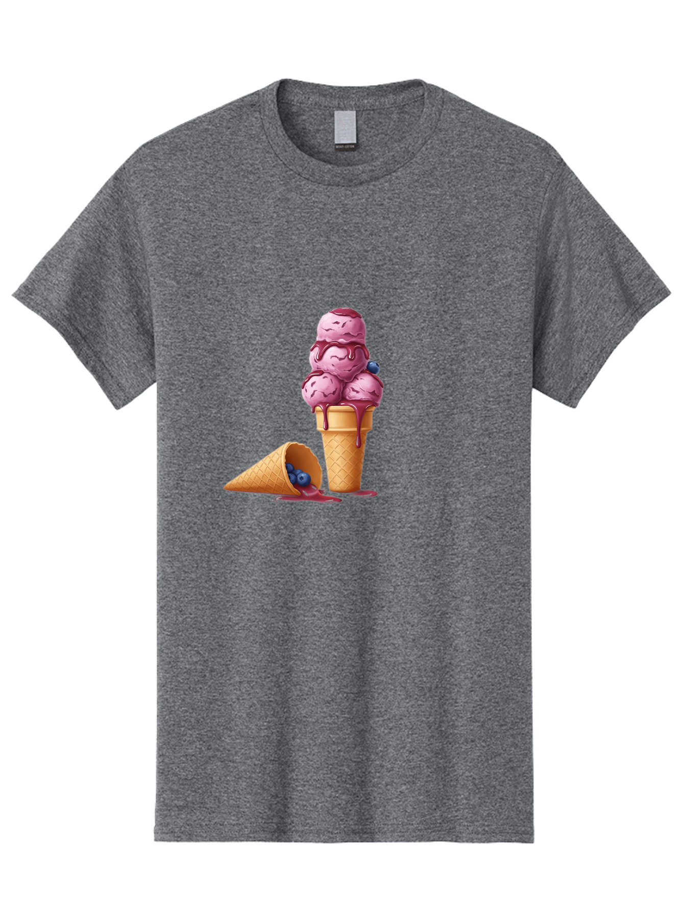 Blueberry-Ice-Cream Men'S Graphic Tee, 100% Cotton, Comfortable Casual Summer Wear, Machine Washable, Vintage Camera, Old Camera, Antique Camera, Black Camera, Classic Photography, Photography Equipment, Nostalgic Device, Film Camera, Baj338