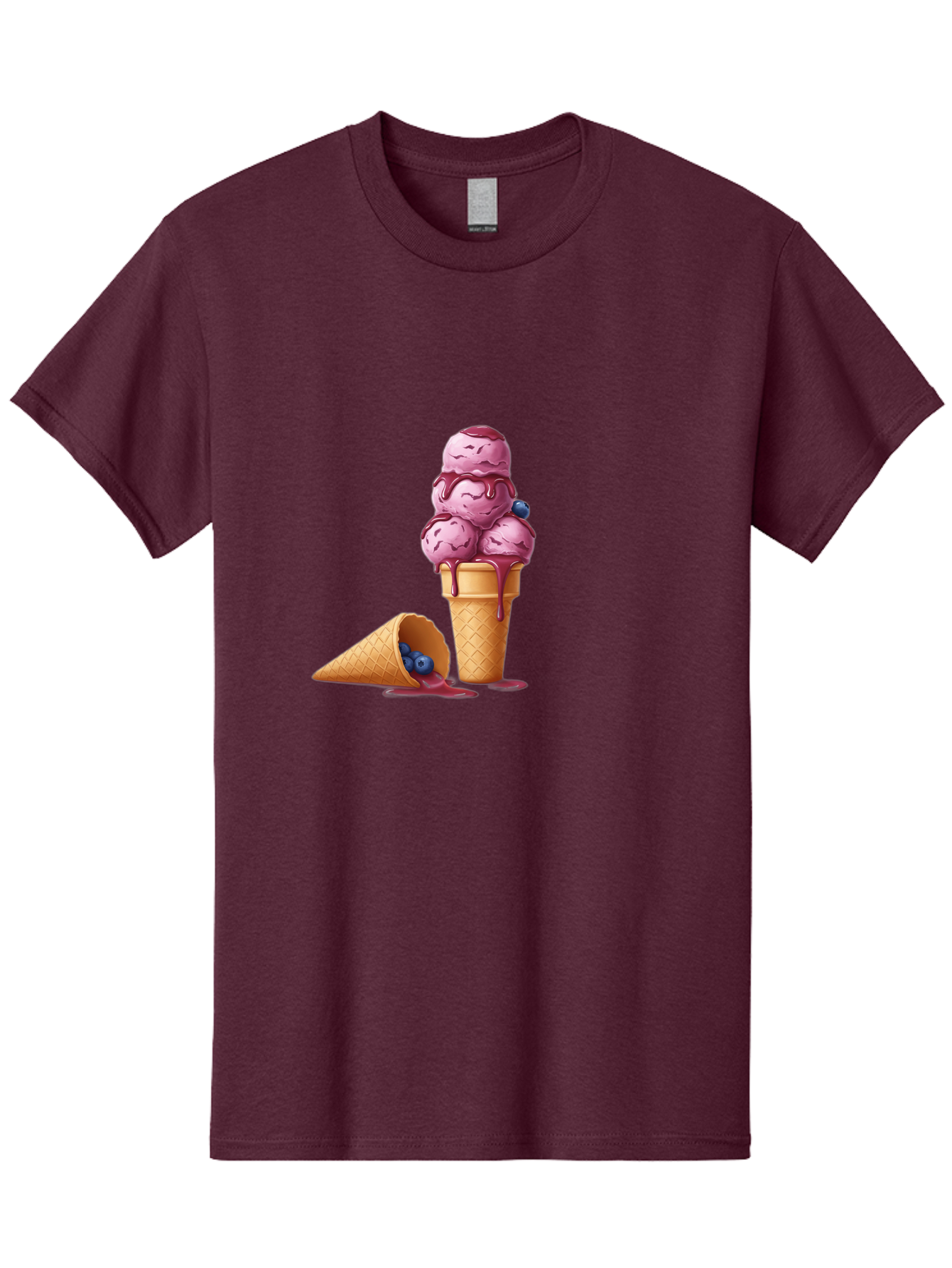 Blueberry-Ice-Cream Men'S Graphic Tee, 100% Cotton, Comfortable Casual Summer Wear, Machine Washable, Vintage Camera, Old Camera, Antique Camera, Black Camera, Classic Photography, Photography Equipment, Nostalgic Device, Film Camera, Baj338