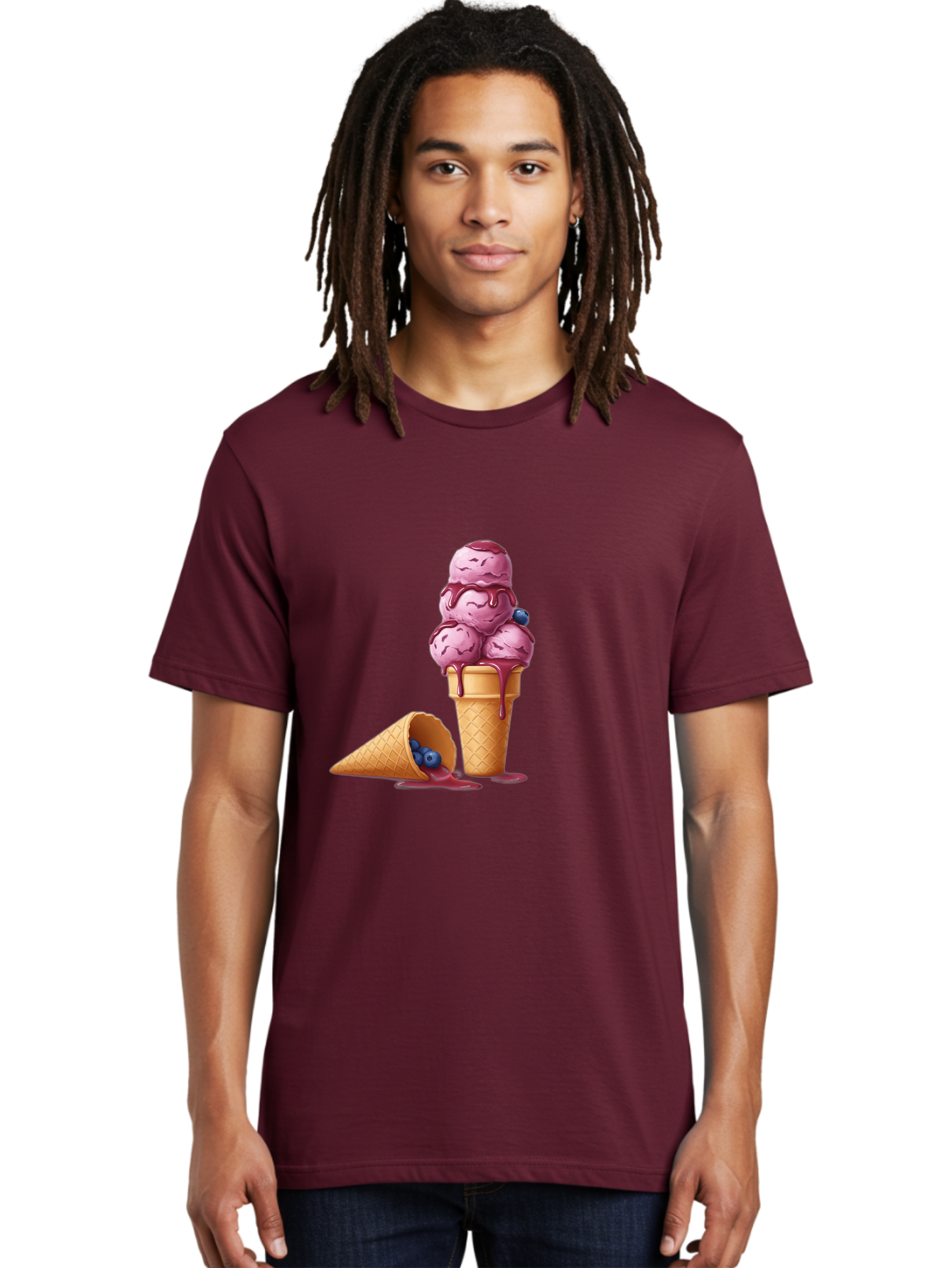 Blueberry-Ice-Cream Men'S Graphic Tee, 100% Cotton, Comfortable Casual Summer Wear, Machine Washable, Vintage Camera, Old Camera, Antique Camera, Black Camera, Classic Photography, Photography Equipment, Nostalgic Device, Film Camera, Baj338