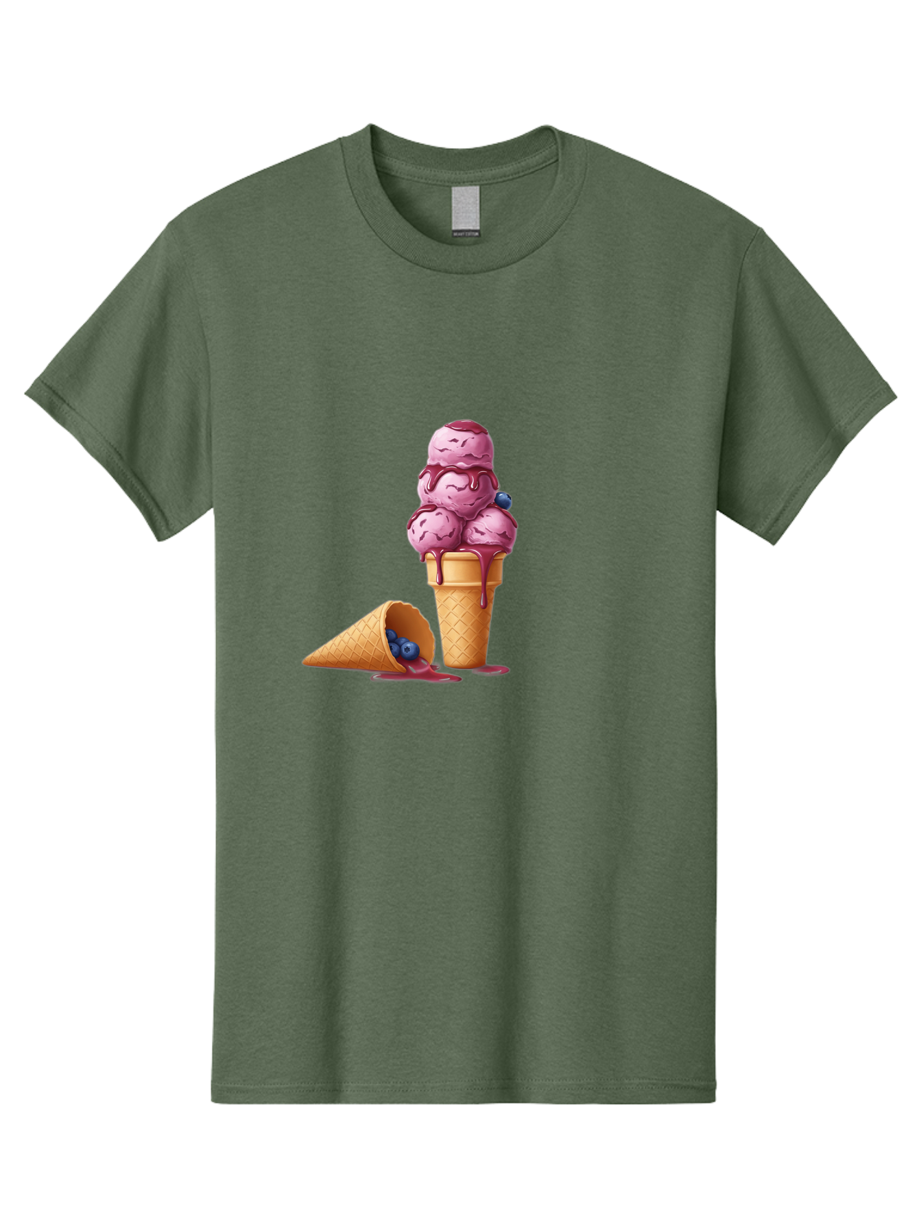 Blueberry-Ice-Cream Men'S Graphic Tee, 100% Cotton, Comfortable Casual Summer Wear, Machine Washable, Vintage Camera, Old Camera, Antique Camera, Black Camera, Classic Photography, Photography Equipment, Nostalgic Device, Film Camera, Baj338