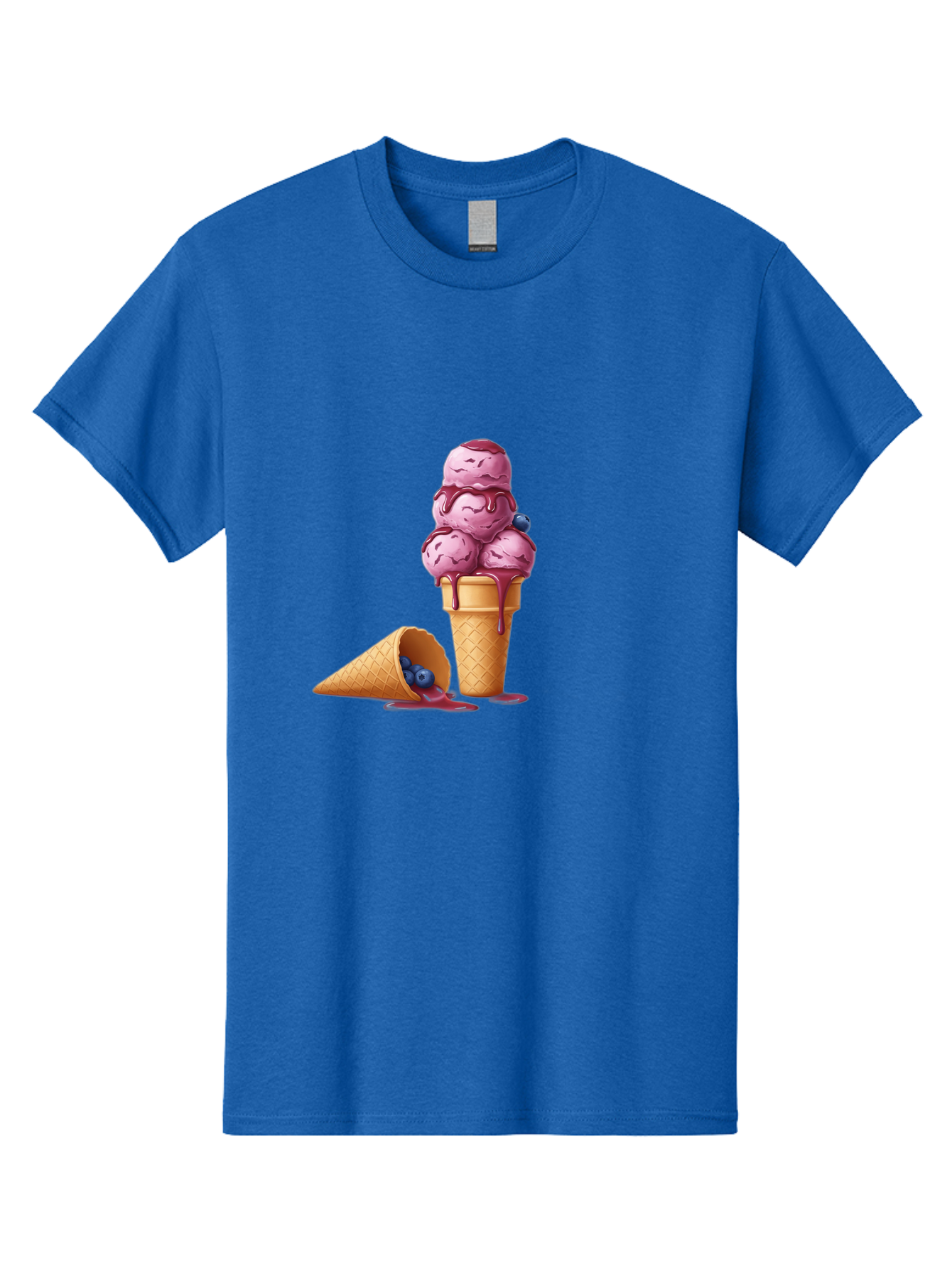 Blueberry-Ice-Cream Men'S Graphic Tee, 100% Cotton, Comfortable Casual Summer Wear, Machine Washable, Vintage Camera, Old Camera, Antique Camera, Black Camera, Classic Photography, Photography Equipment, Nostalgic Device, Film Camera, Baj338