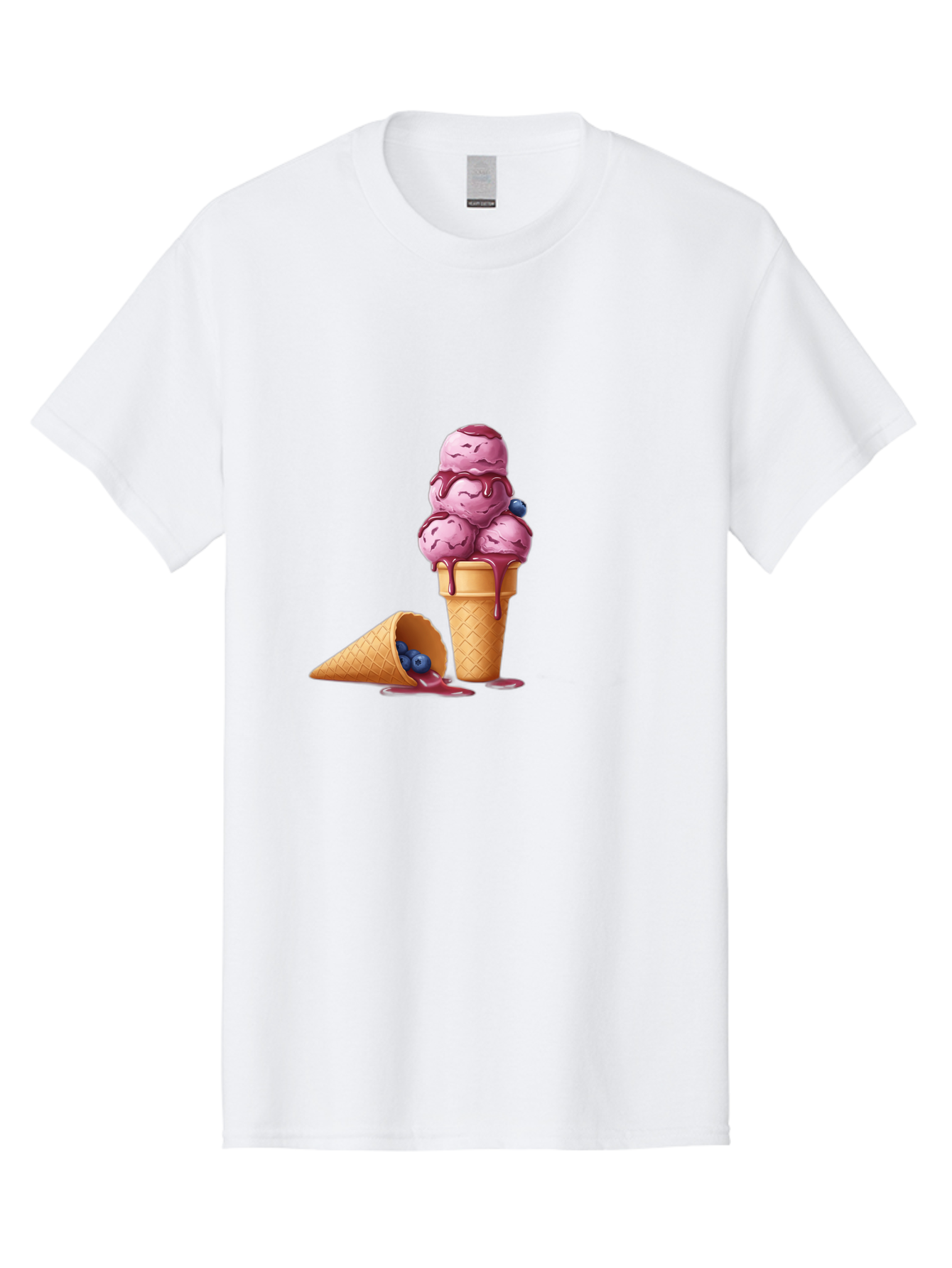 Blueberry-Ice-Cream Men'S Graphic Tee, 100% Cotton, Comfortable Casual Summer Wear, Machine Washable, Vintage Camera, Old Camera, Antique Camera, Black Camera, Classic Photography, Photography Equipment, Nostalgic Device, Film Camera, Baj338