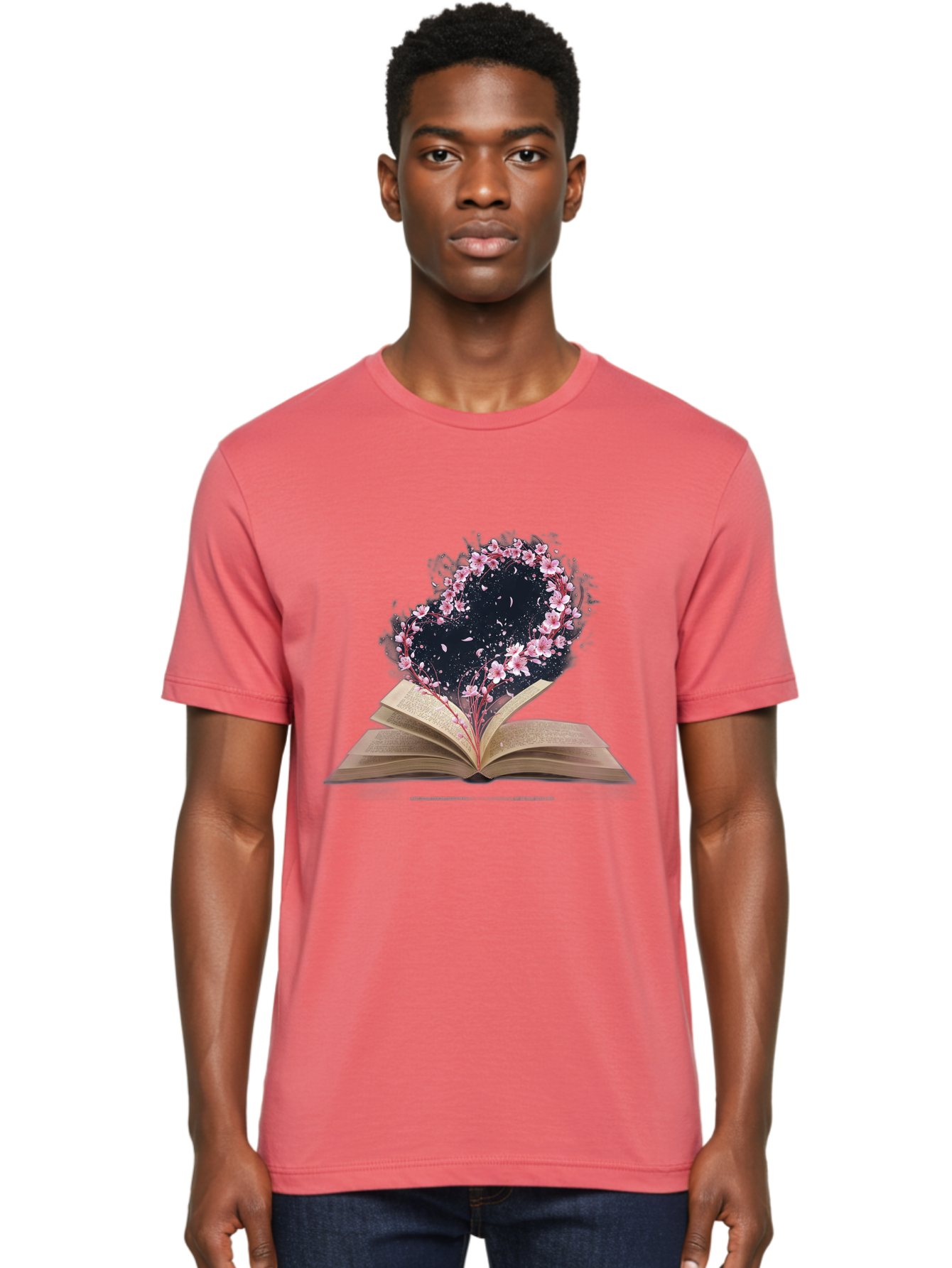 Book-With-Cherry-Blossom-Tree Men'S Graphic Tee, 100% Cotton, Comfortable Casual Summer Wear, Machine Washable, Vintage Camera, Old Camera, Antique Camera, Black Camera, Classic Photography, Photography Equipment, Nostalgic Device, Baj339