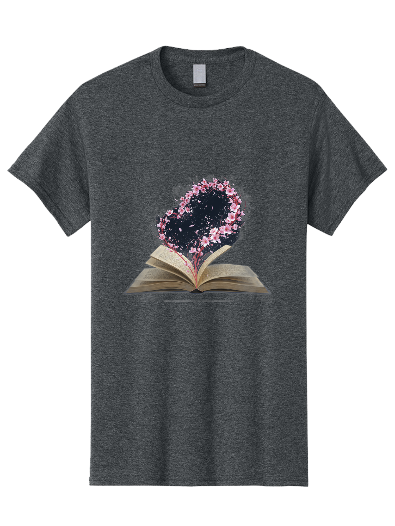 Book-With-Cherry-Blossom-Tree Men'S Graphic Tee, 100% Cotton, Comfortable Casual Summer Wear, Machine Washable, Vintage Camera, Old Camera, Antique Camera, Black Camera, Classic Photography, Photography Equipment, Nostalgic Device, Baj339