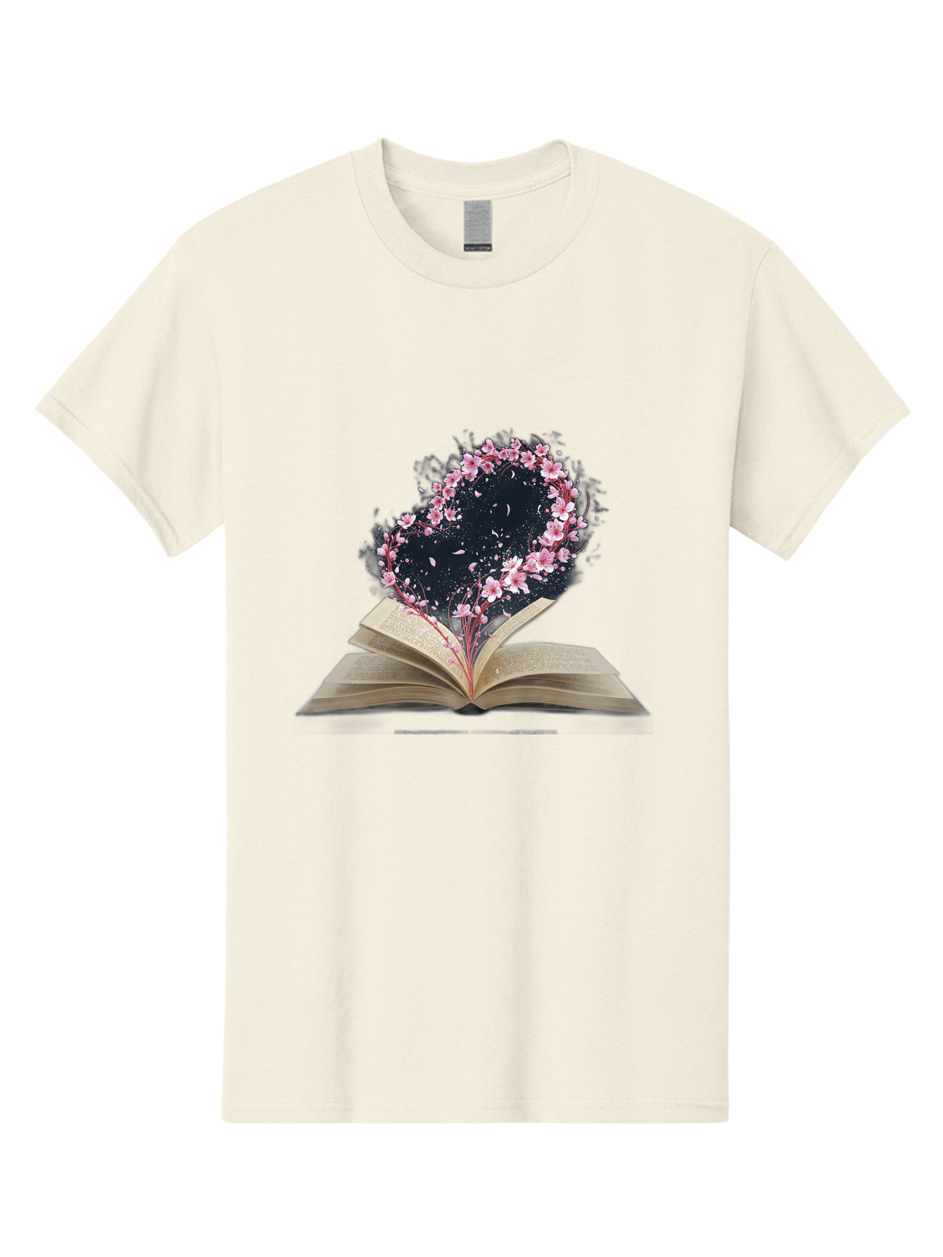 Book-With-Cherry-Blossom-Tree Men'S Graphic Tee, 100% Cotton, Comfortable Casual Summer Wear, Machine Washable, Vintage Camera, Old Camera, Antique Camera, Black Camera, Classic Photography, Photography Equipment, Nostalgic Device, Baj339