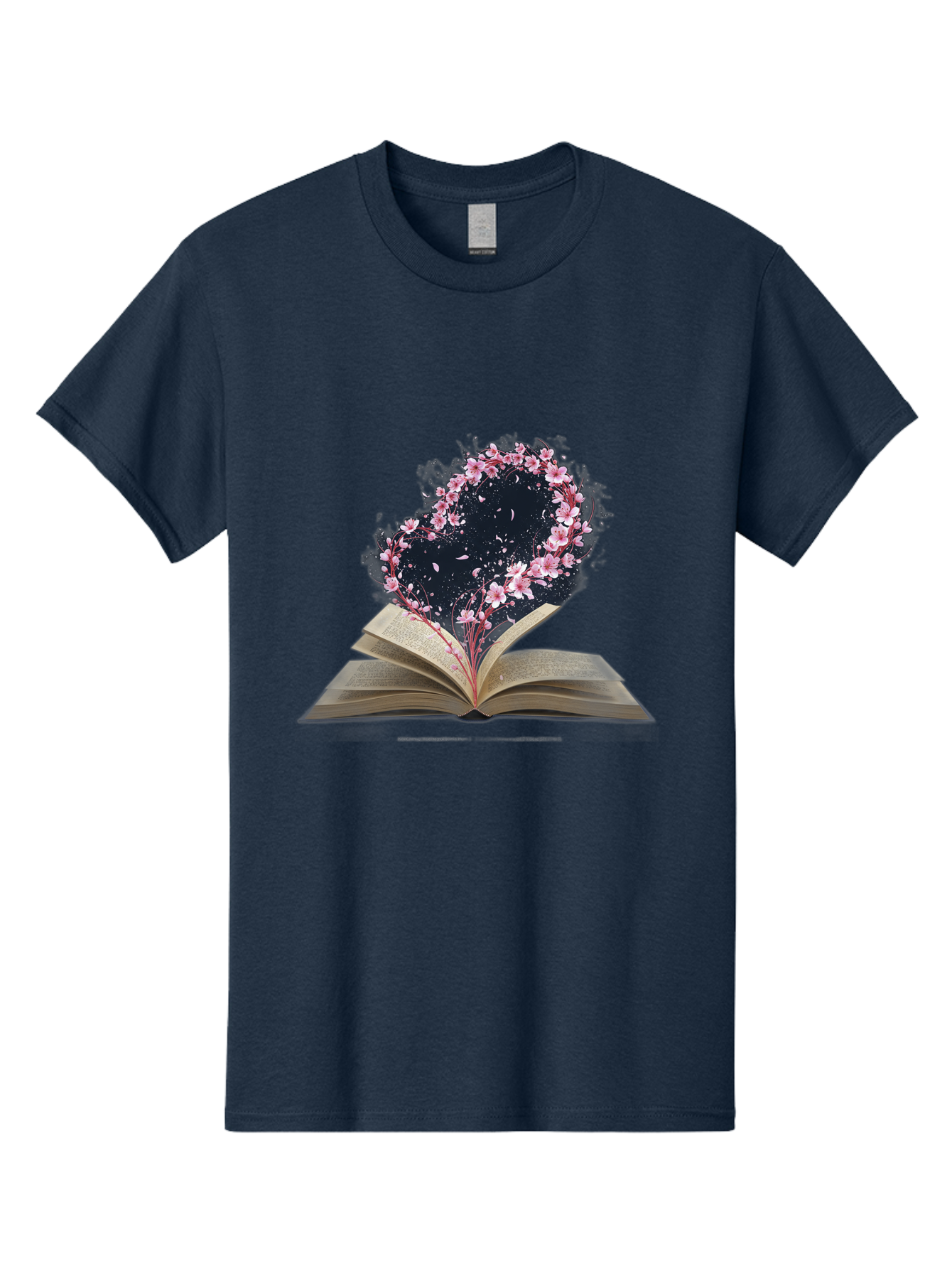 Book-With-Cherry-Blossom-Tree Men'S Graphic Tee, 100% Cotton, Comfortable Casual Summer Wear, Machine Washable, Vintage Camera, Old Camera, Antique Camera, Black Camera, Classic Photography, Photography Equipment, Nostalgic Device, Baj339